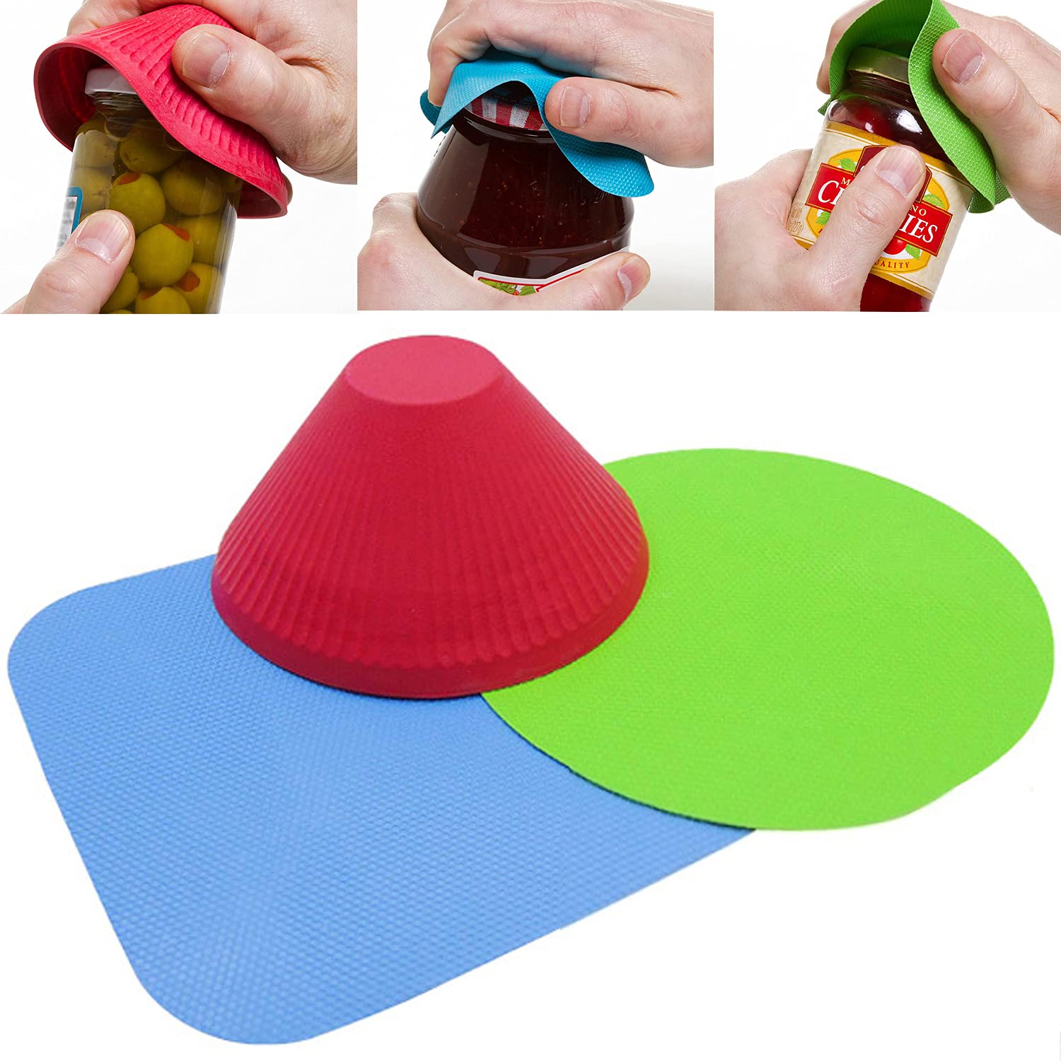 Jar Gripper Multi Purpose Reusable Rubber Gripper Jar Opener Gripper Rubber Jar Multi Purpose Bottle Lid Openers Fit For Most Bo