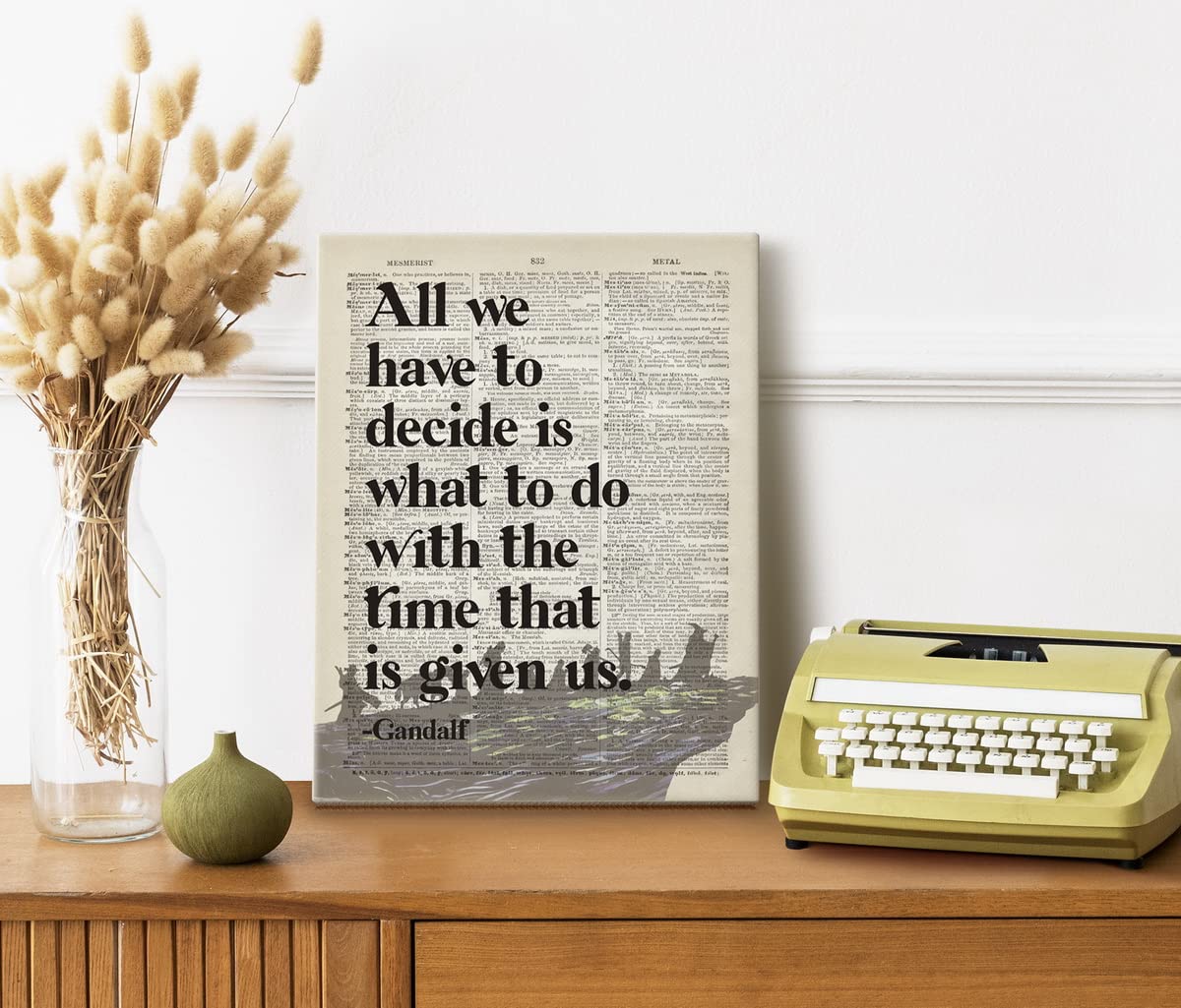 Lotr Poster, Gift For Lotr Decor, Lotr Gifts, All We Have To Decide Is What To Do With The Time That Is Given Us - Gandalf, Insp