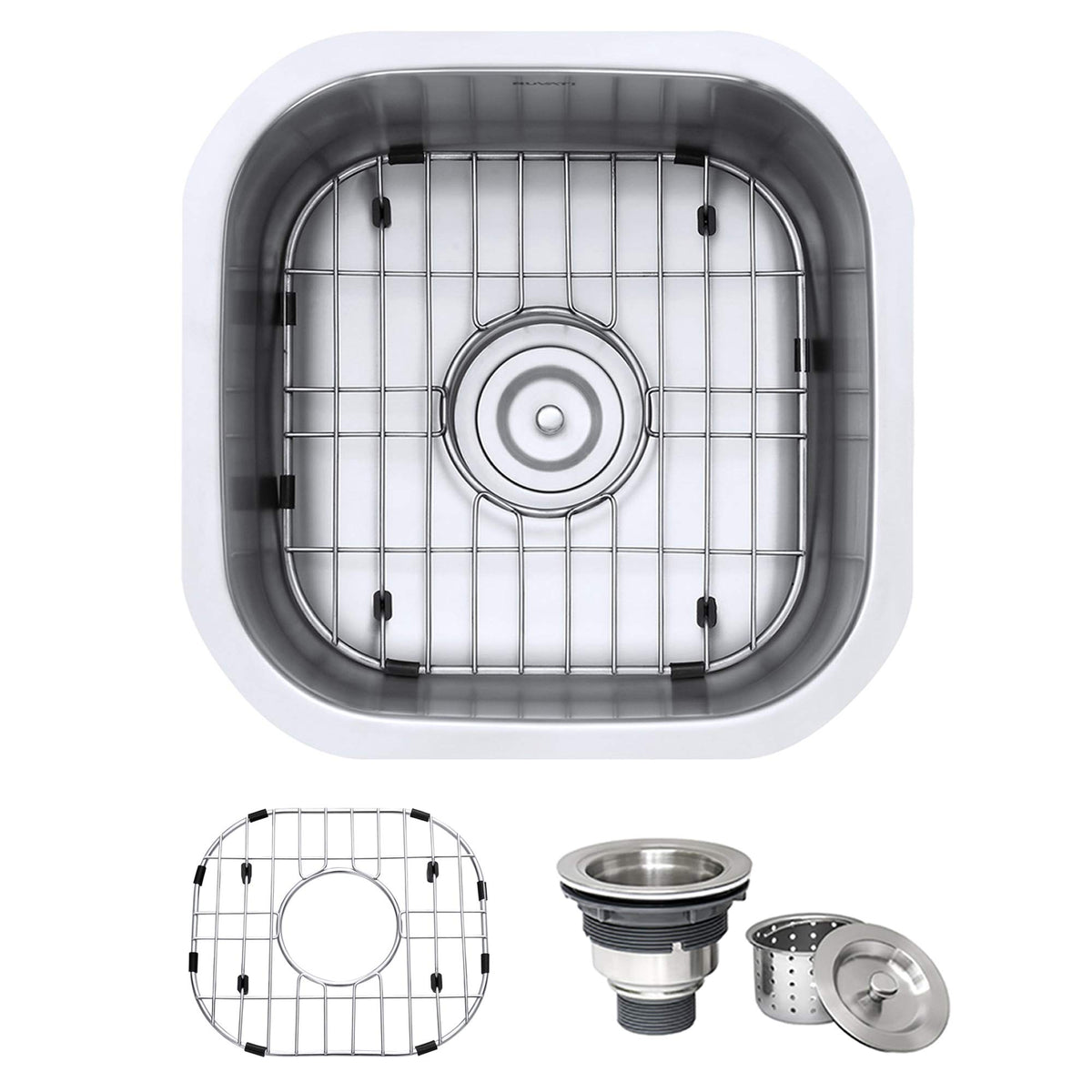 Ruvati 16 X 16 Inch Bar Prep Sink Undermount 16 Gauge Stainless Steel - Rvm4138