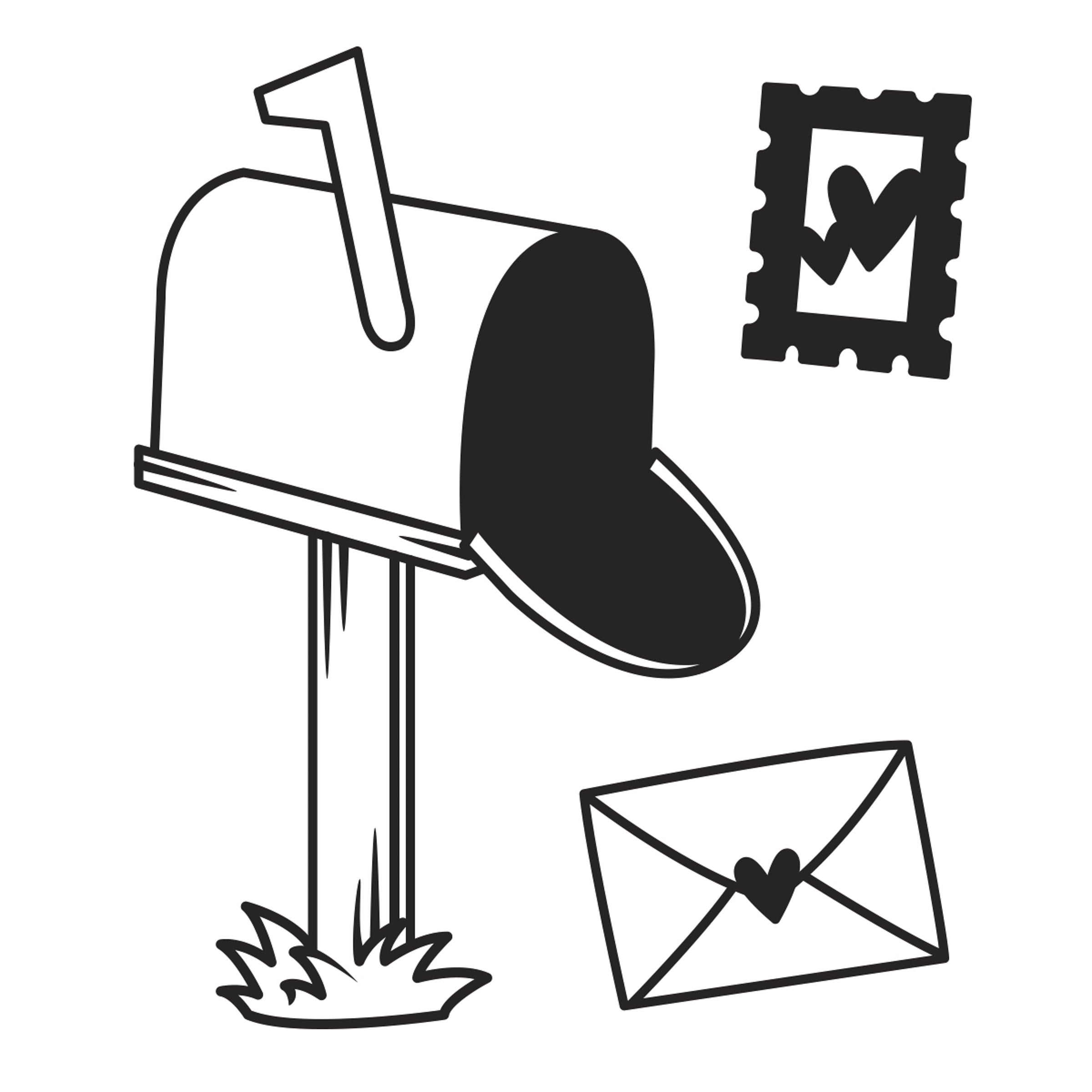 Darice 30023082 Die Cut Emboss Stencil Mailbox Letter