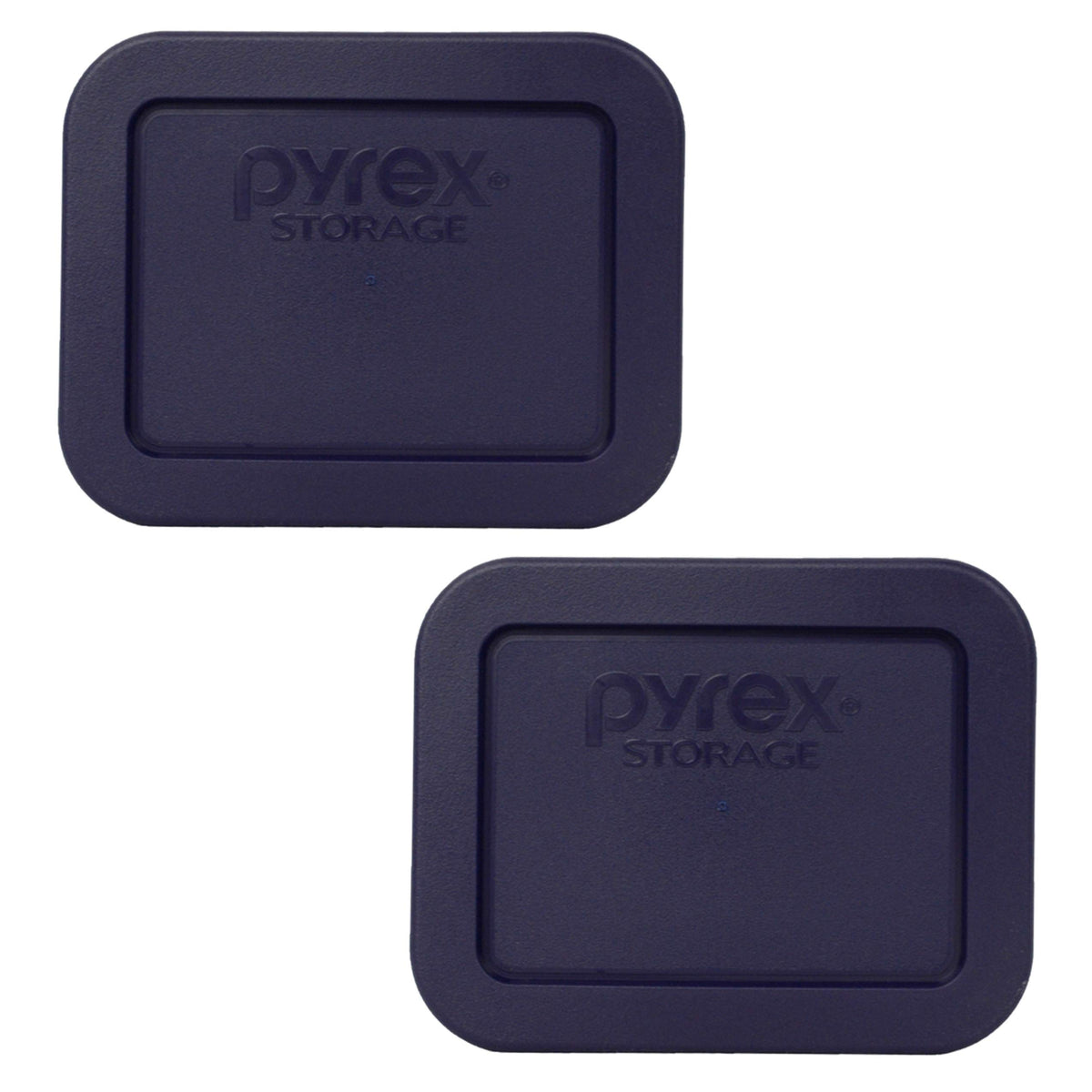 Pyrex 7213-Pc 1.9-Cup Dark Blue Plastic Food Storage Lid, Made In Usa - 2 Pack