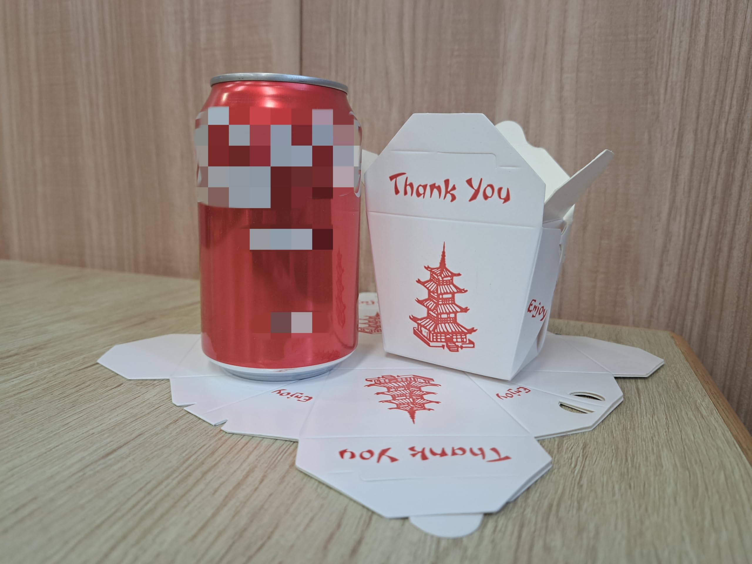 50 Pack Chinese take Out Box 8-OZ Bio Noodle Take Out Food Container: Perfect for Takeout Restaurants - White - Disposable and Recyclable (50)