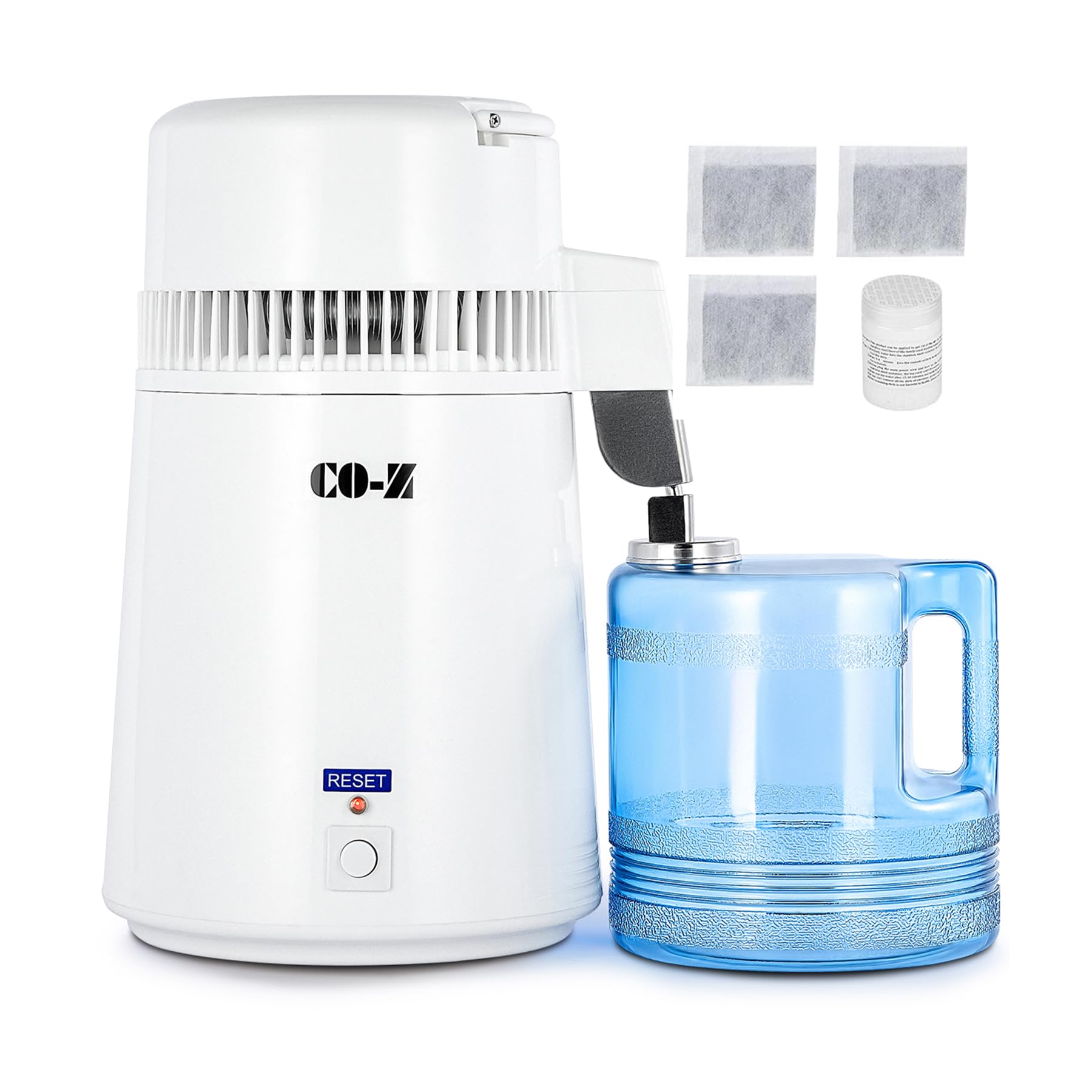 Co-Z 1.1 Gallon Water Distiller, 750W Countertop Home Office Countertop Distiller Water Making Machine, 4L Distilled Clean Water