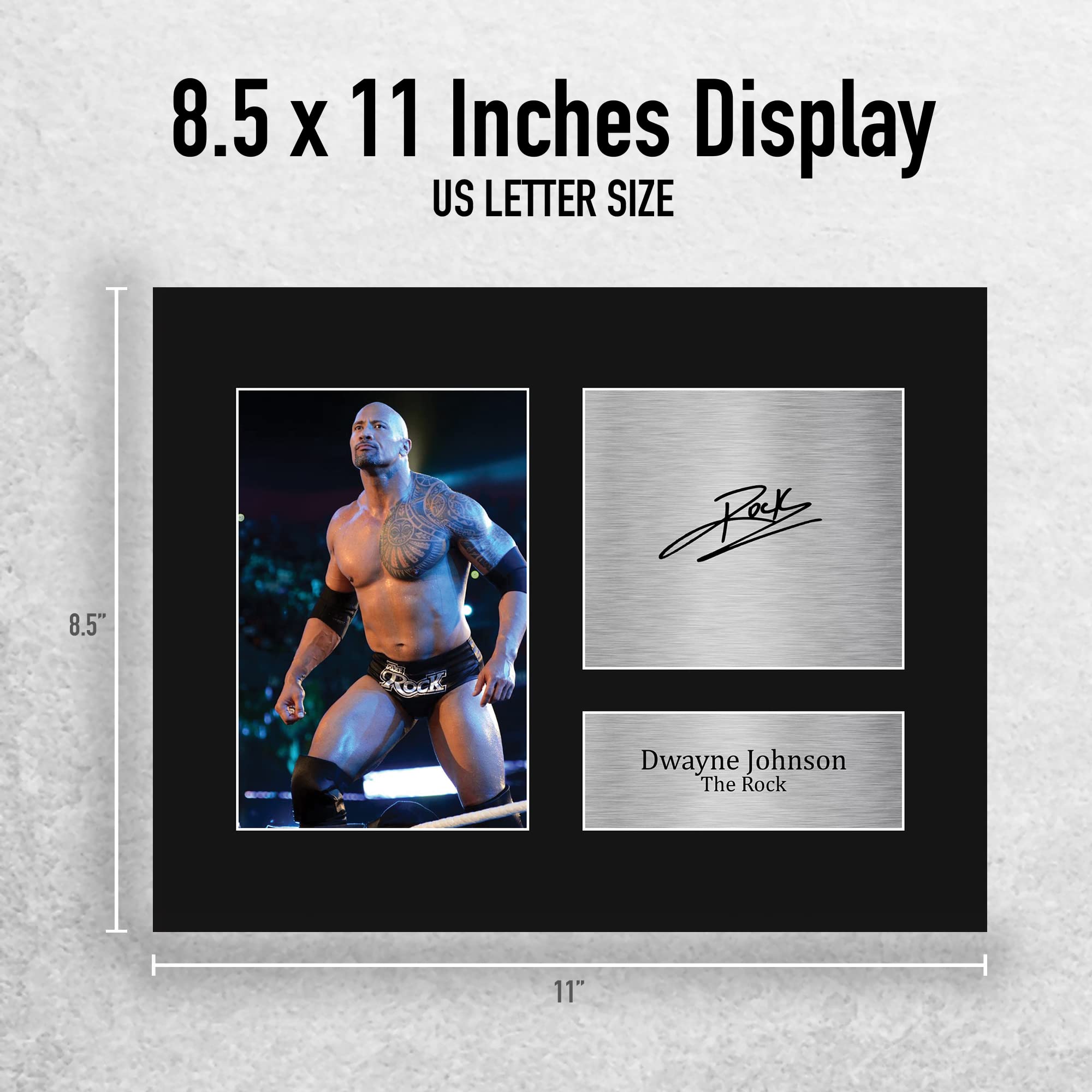 Hwc Trading Usl Dwayne Johnson The Rock Gifts Printed Signed Autograph Picture For Wwe & Wwf Memorabilia Fans - Us Letter Size