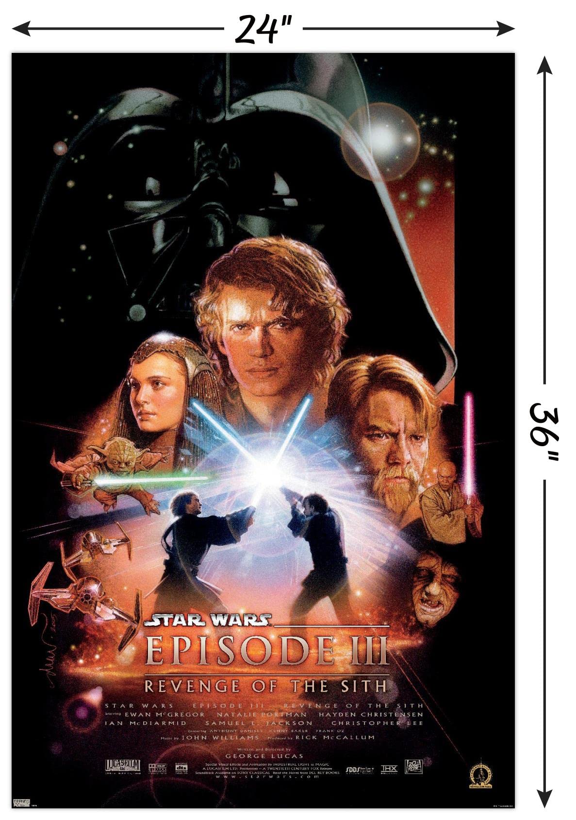 Trends International 24X36 Star Wars: Revenge Of The Sith - One Sheet Wall Poster, 24.00'' X 36.00'', Unframed Version