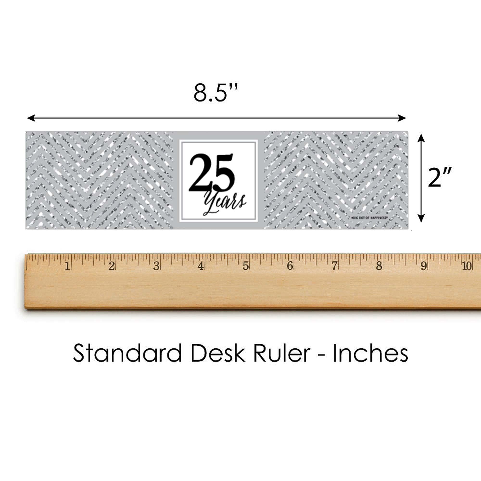 Big Dot Of Happiness We Still Do - 25Th Wedding Anniversary - Anniversary Party Water Bottle Sticker Labels - Set Of 20