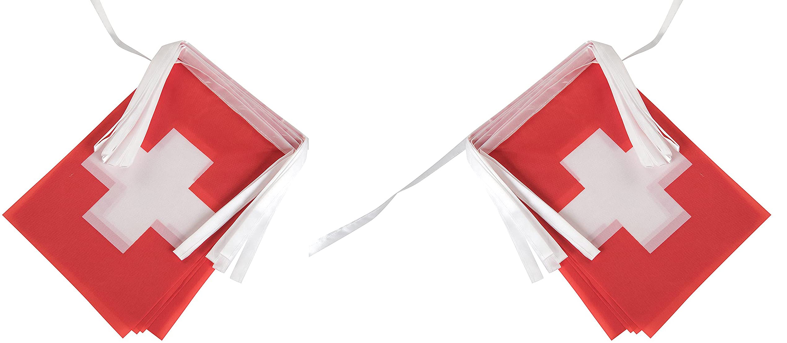 Zxvzyt Switzerland Swiss Flag Banner String,Small Mini Switzerland Pennant Flags,For Grand Opening,Olympics,National Sports Even