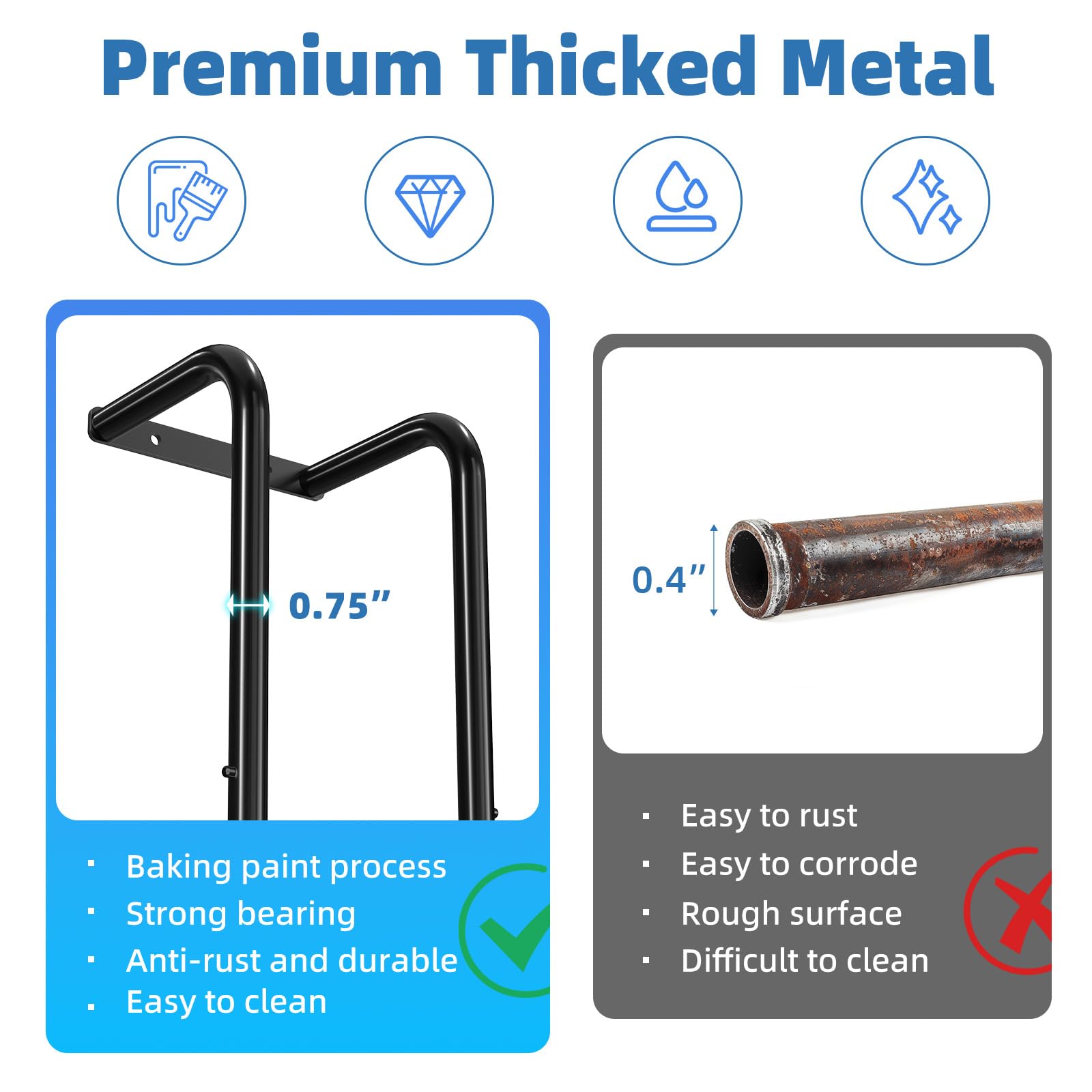 Simple Trending Towel Storage Rack, Wall Mounted Rustproof Metal Bathroom Organizer, Towel Holder For Bathroom 36 Inch Can Holds