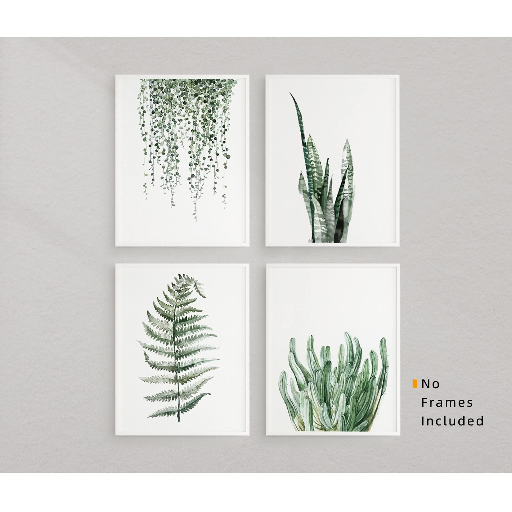 Botanical Prints Poster Wall Decor For Living Room, Plant Painting 8X10 Poster Canvas Prints Unframed Set Of 4, Leaf Wall Art Pl