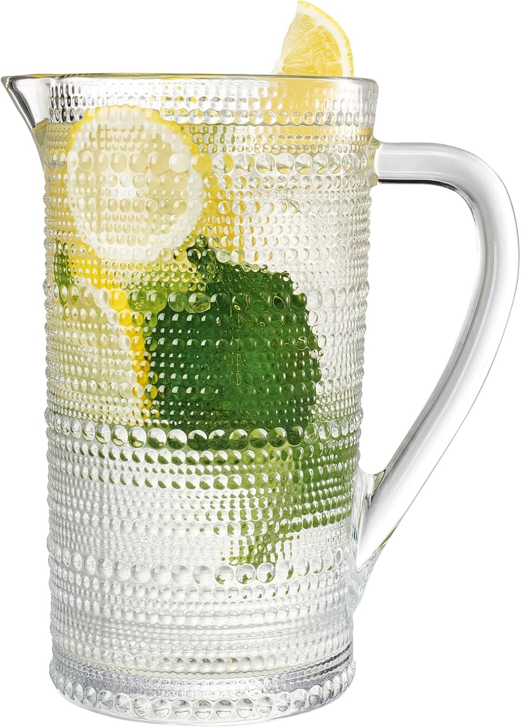 Bombay Hobnail Glass Pitcher for Juice and Lemonade | 32 oz