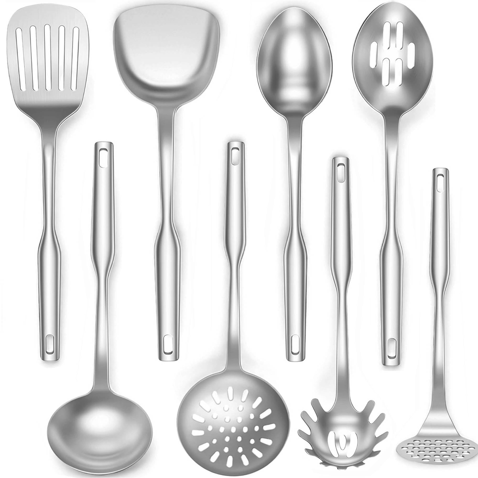 HaWare Cooking Utensils Set, 8Piece Stainless Steel Kitchen Tools for Home