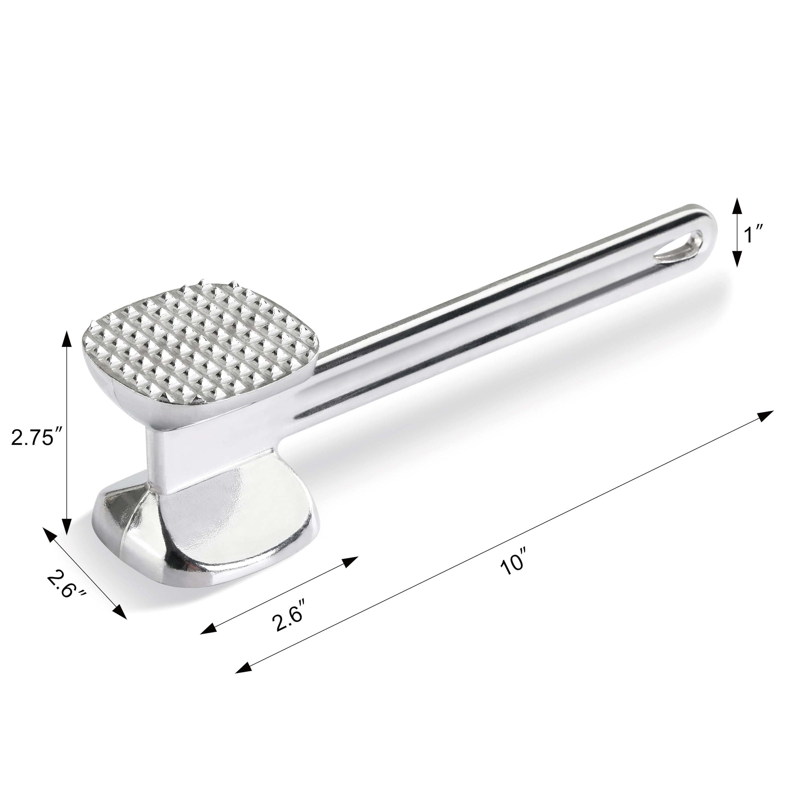 New Star Foodservice 36374 Heavy Duty Cast Aluminum Meat Tenderizer, 10-Inch