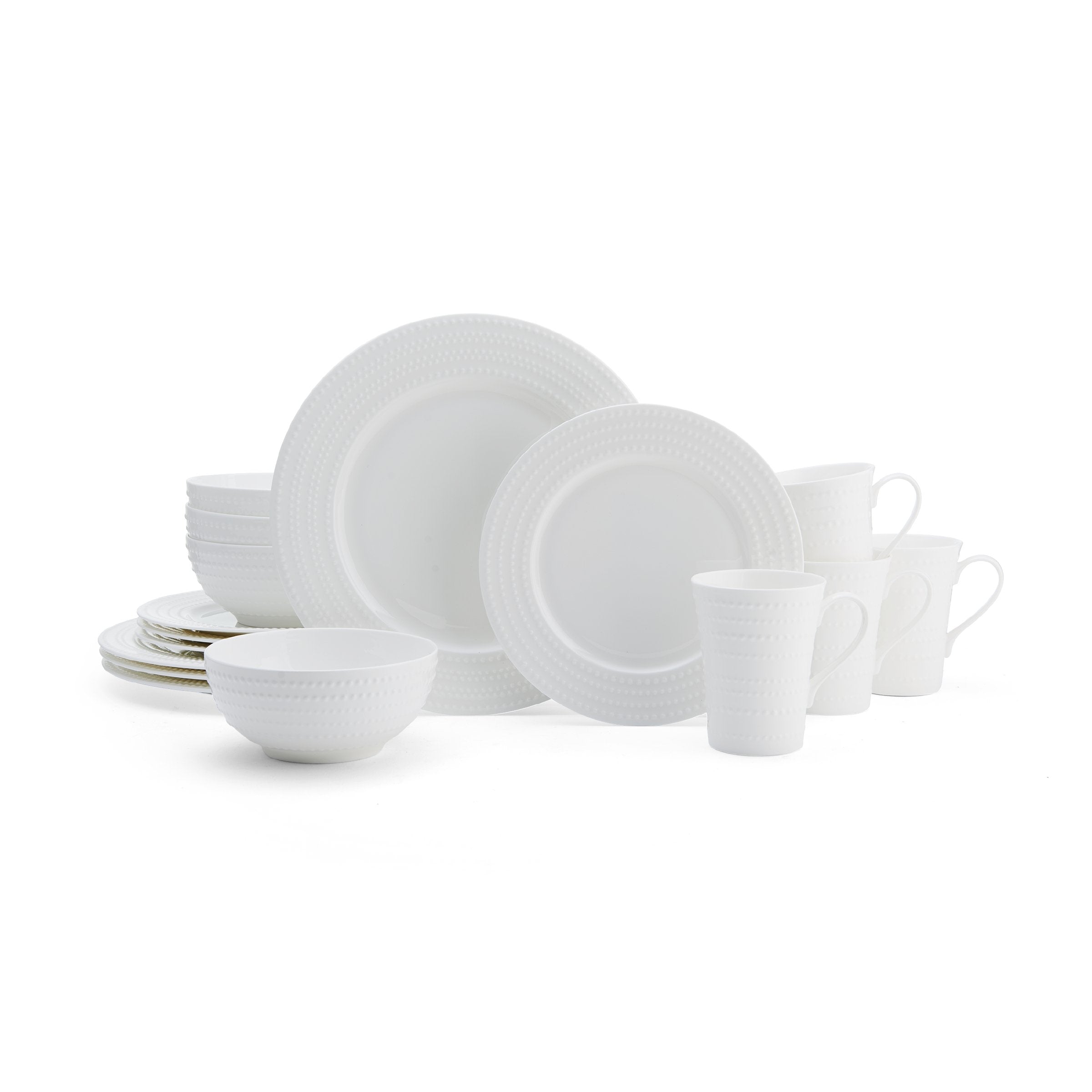 Mikasa Nellie 16-Piece Dinnerware Set, Service for 4 White