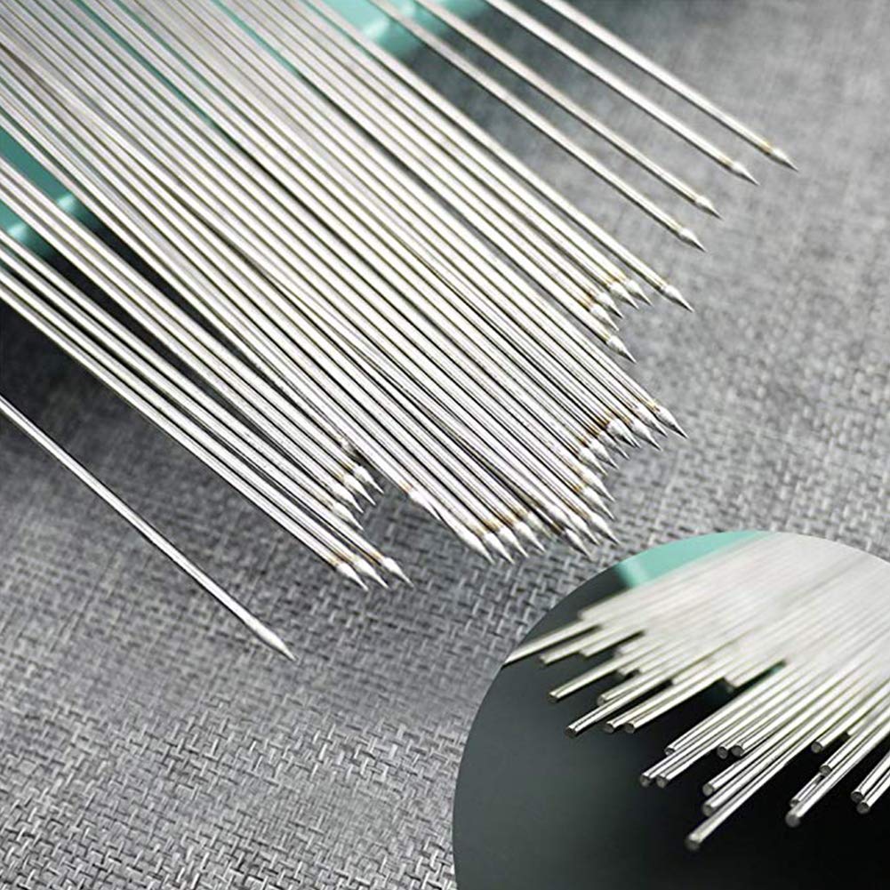 Bigotters Barbecue Skewers, 100Pcs Skewers For Grilling Stainless Steel Skewers Bbq Needle Sticks Metal Skewers For Meat Shrimp