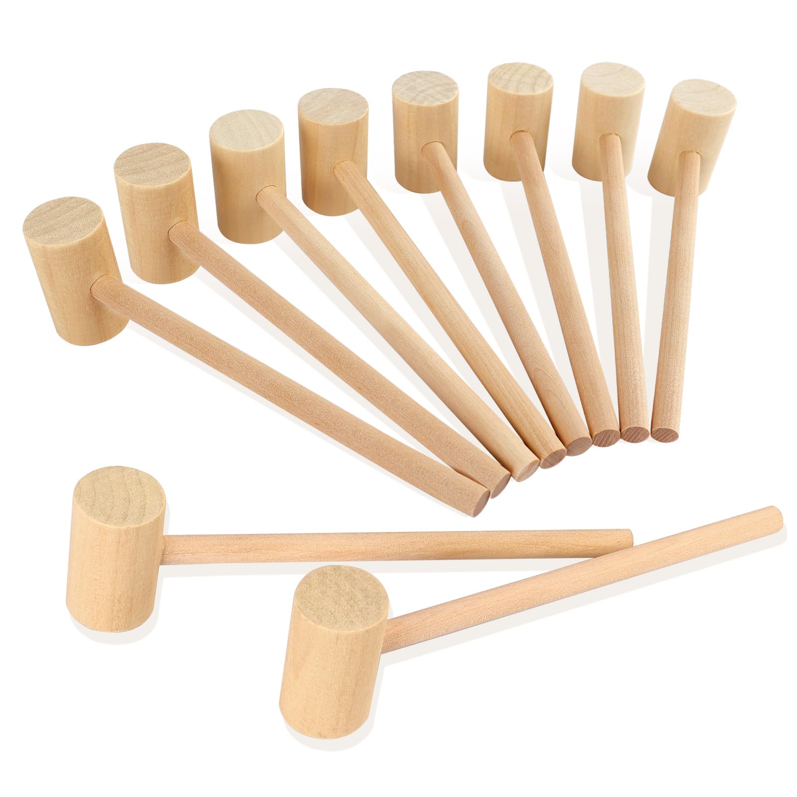 10Pack Wooden Hammer for Chocolate Mold Breakable Heart Hammer  Wooden Mallets for Chocolate Smash Pounding Beating Mini Gavel for Chocolate Heart  Crafts and Party Game Props
