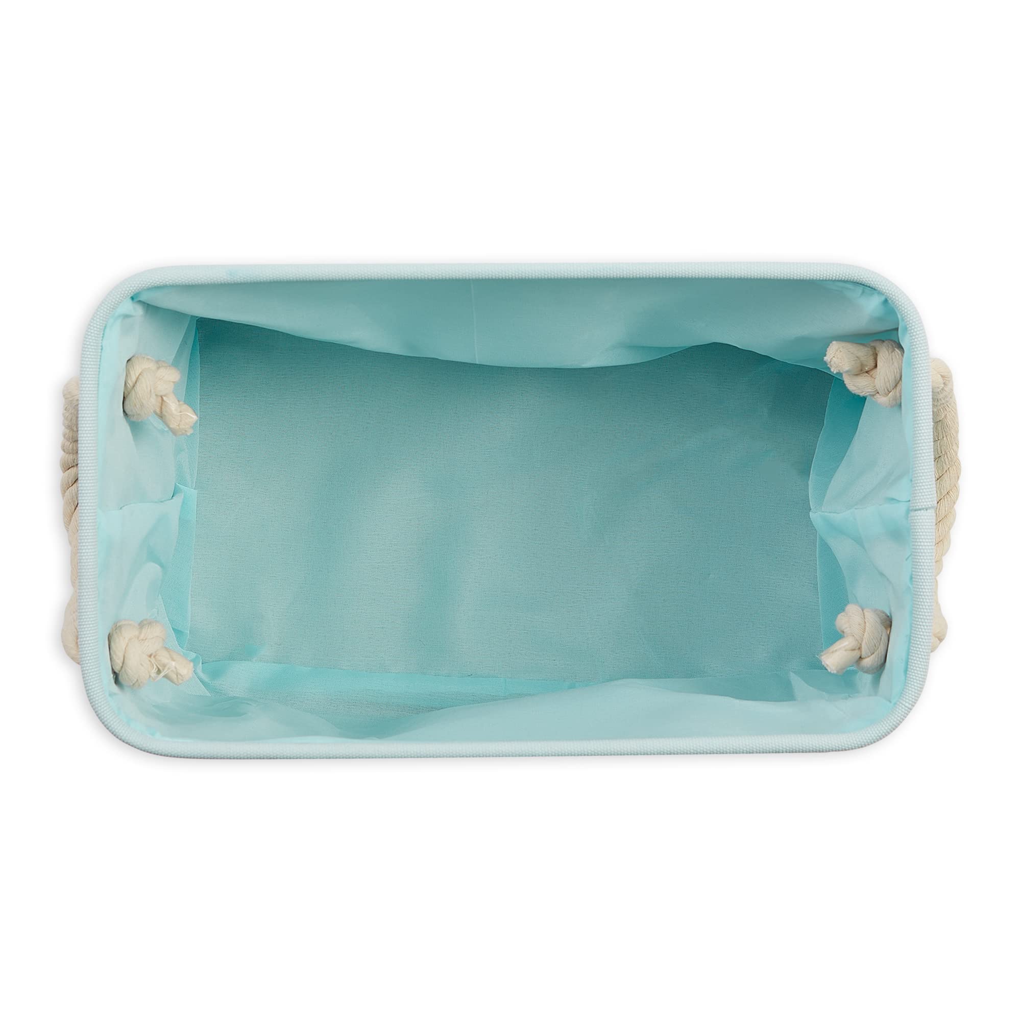 Bone Dry Pet Storage Collection Collapsible Bin  Small Rectangle  Aqua