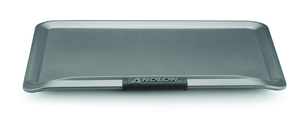 Anolon Advanced Nonstick Bakeware With Grips, Nonstick Cookie Sheet / Baking Sheet - 14 Inch X 16 Inch, Gray,54717