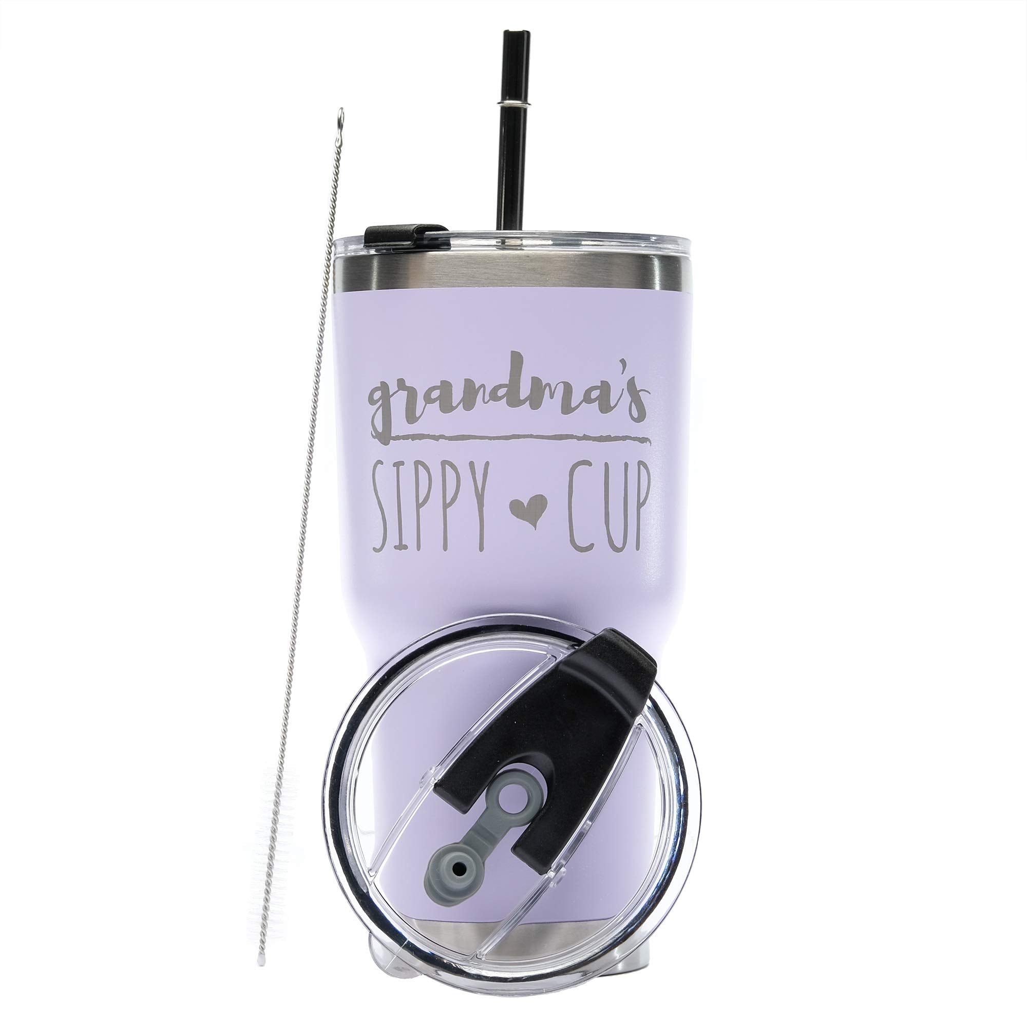 Grandma'S Sippy Cup 30 Oz. Lavender Stainless Steel Tumbler Value Pack - Double Wall Vaccum Insulated