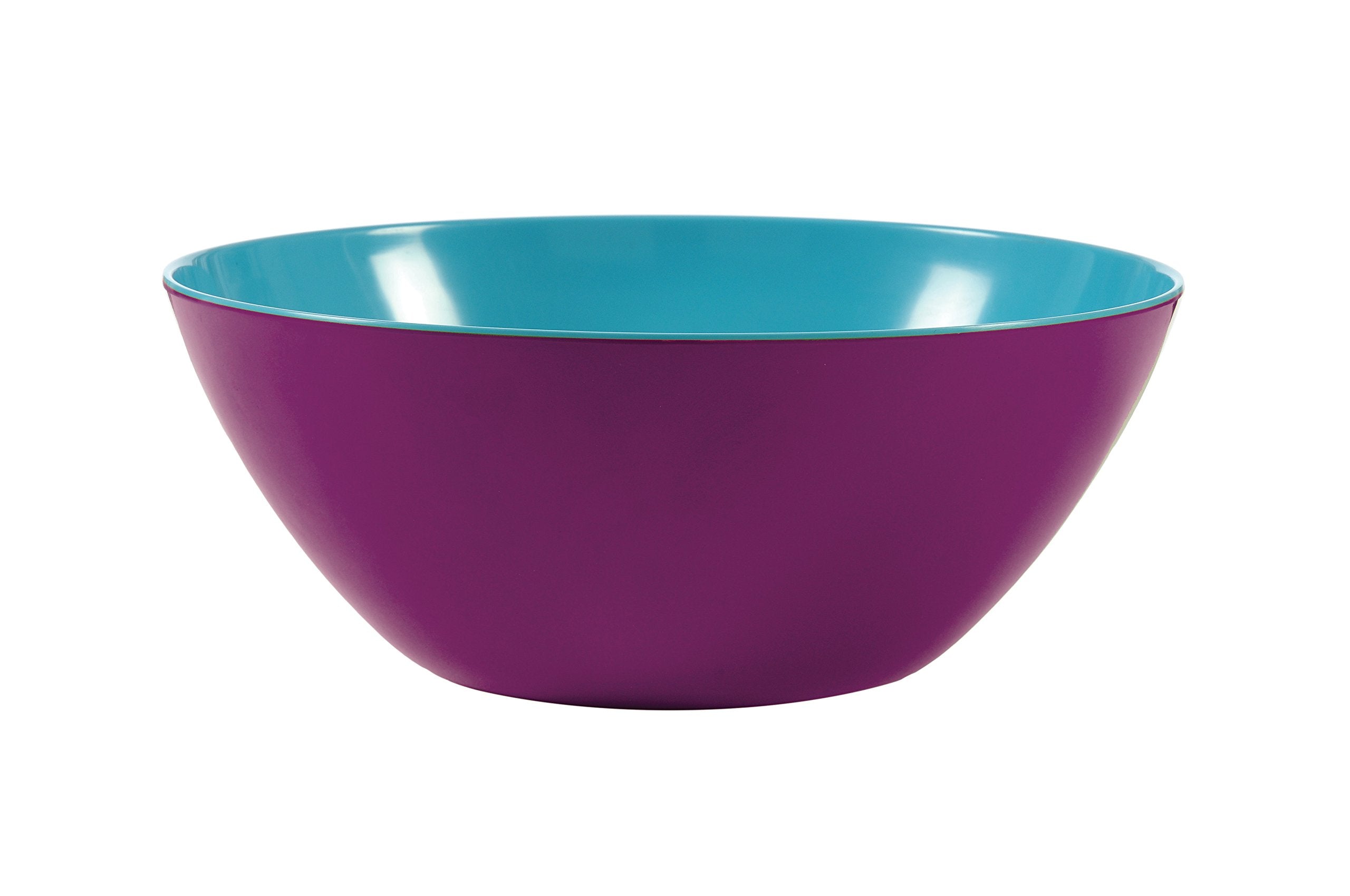 French Bull 12.5'' Serving Bowl - Melamine Dinnerware - Salad, Mixing, Pasta (Grape/Turquoise Two Tone)