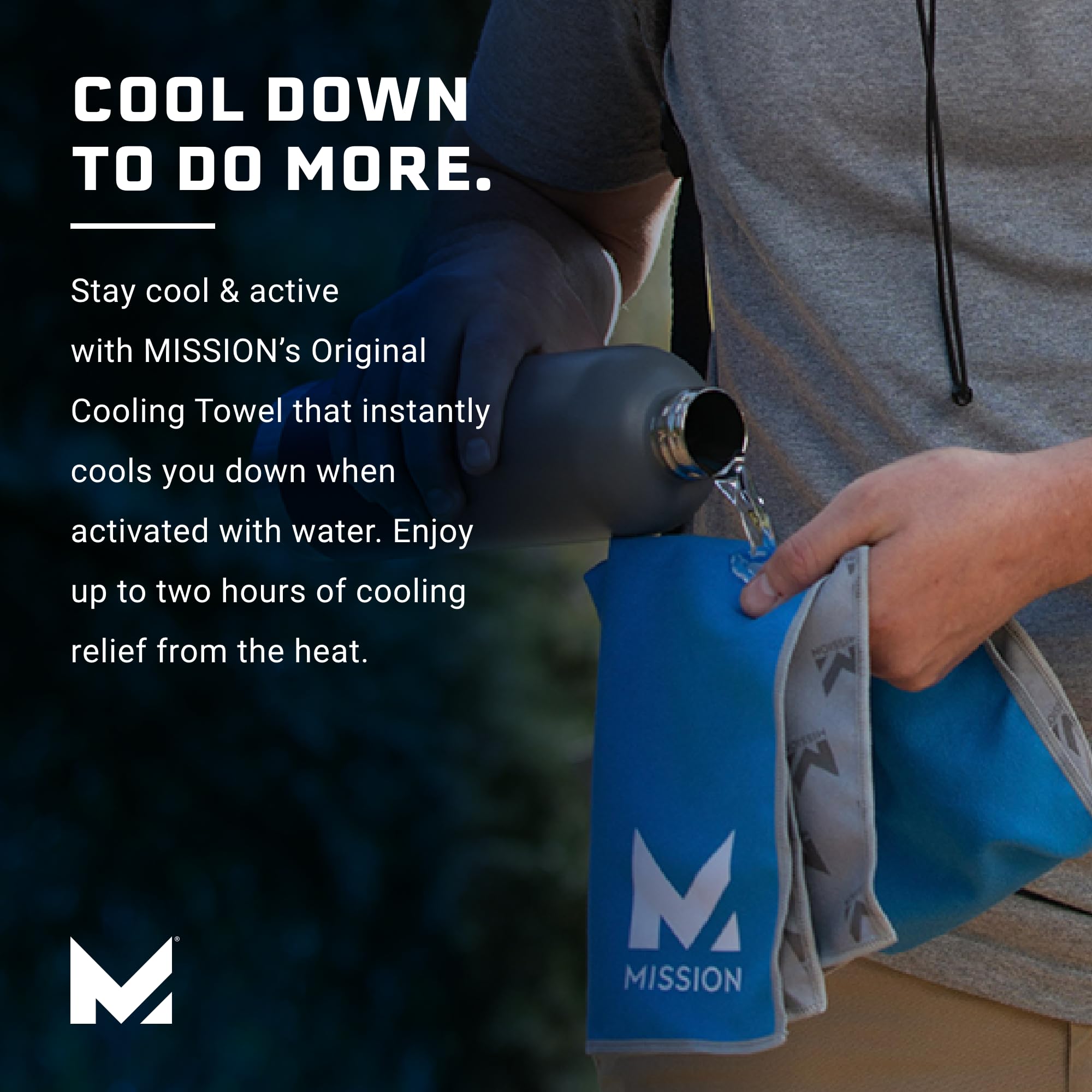 Mission Original Cooling Towel, Safety Yellow - Soft, Durable Microfiber - Cools Up To 2 Hours - Upf 50 Sun Protection - Machine