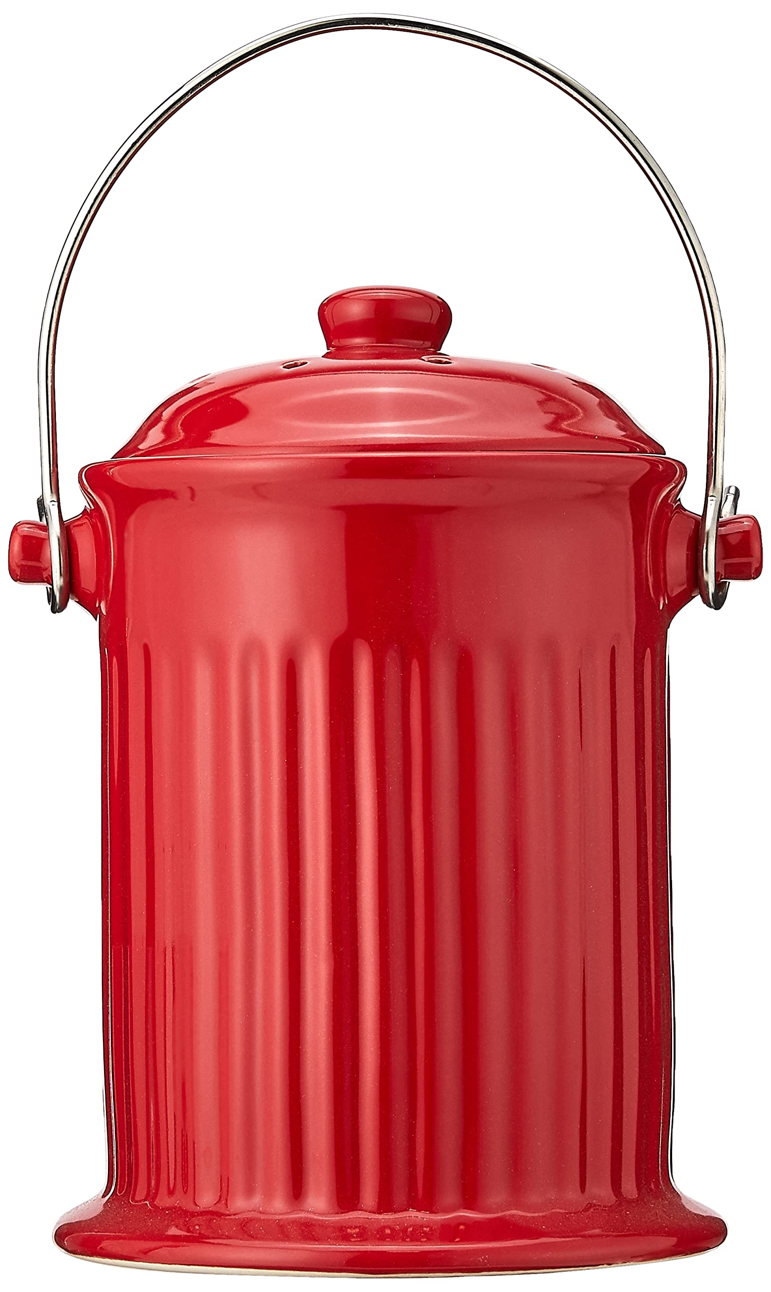 Norpro, Red 93R, 1 Gallon Ceramic Compost Keeper