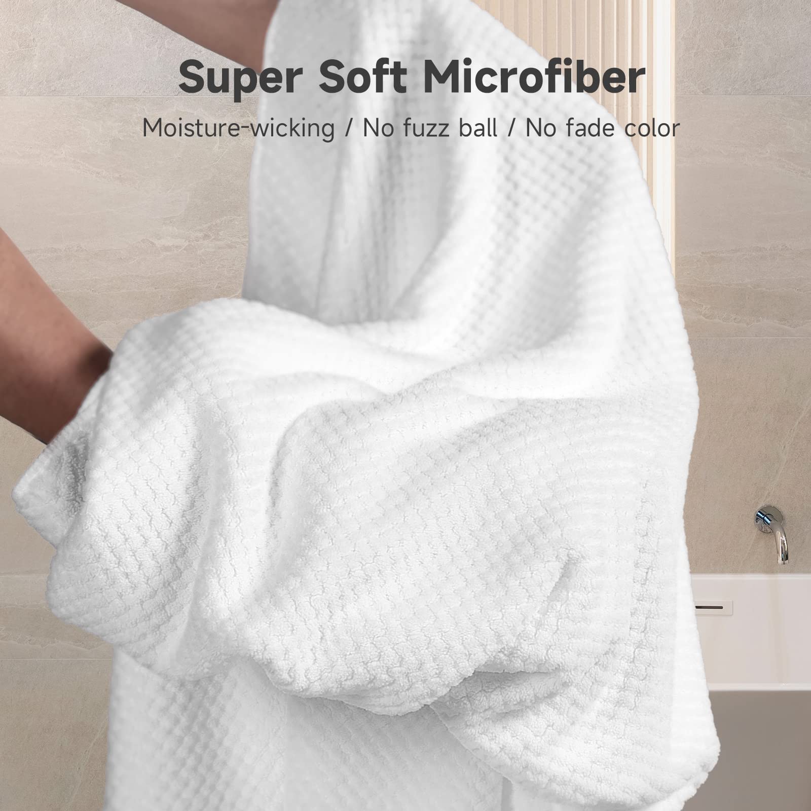 Umisleep Extra Large Microfiber Hair Towel for Women Long, Curly, Thick Hair, Super Soft Anti Frizz Quick Dry Hair Towel Wrap, U