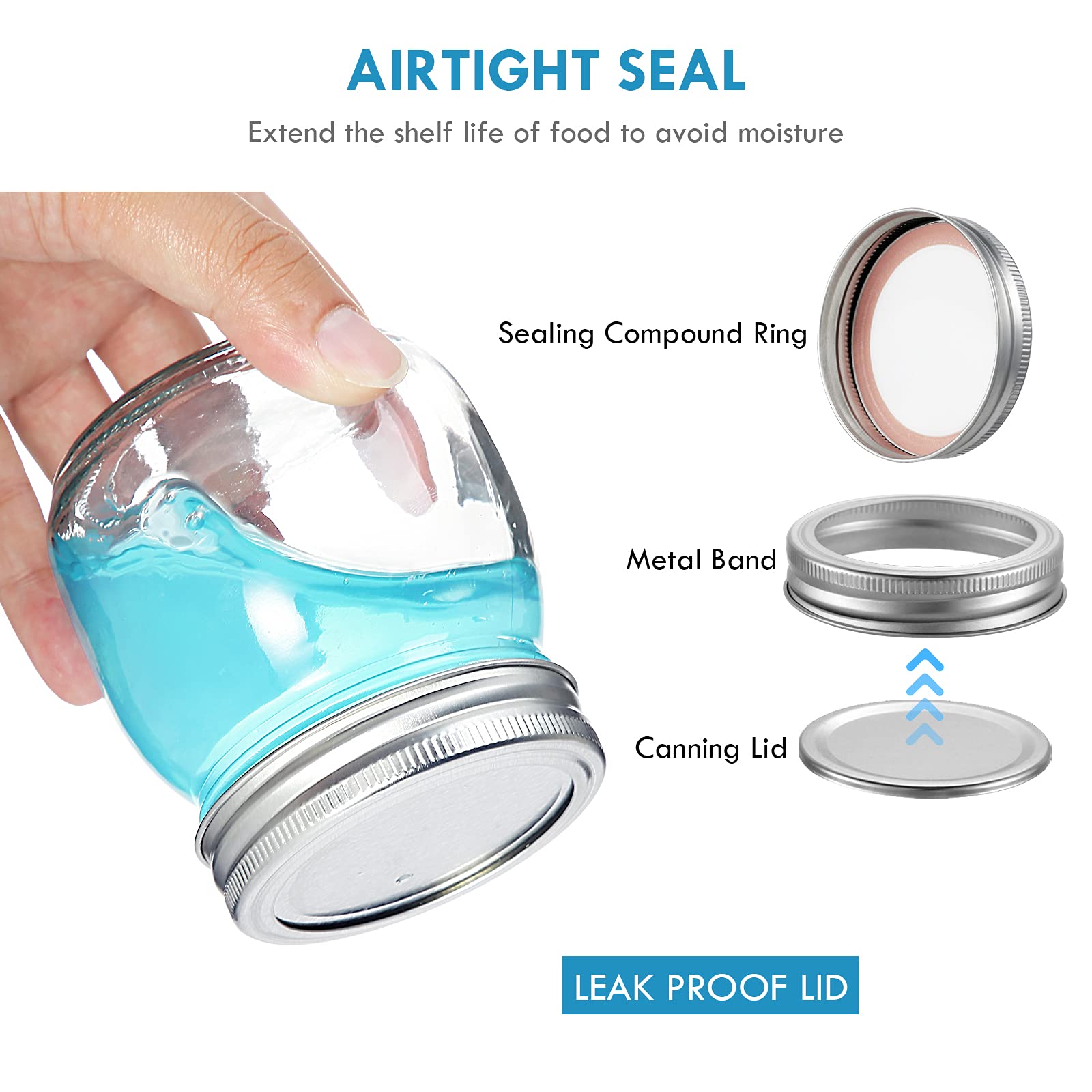 Yeboda 9 Pack Wide Mouth Mason Jars 10 Oz Glass Canning Jars With Airtight Lids And Bands For Preserving, Jam, Honey, Jelly, Wed