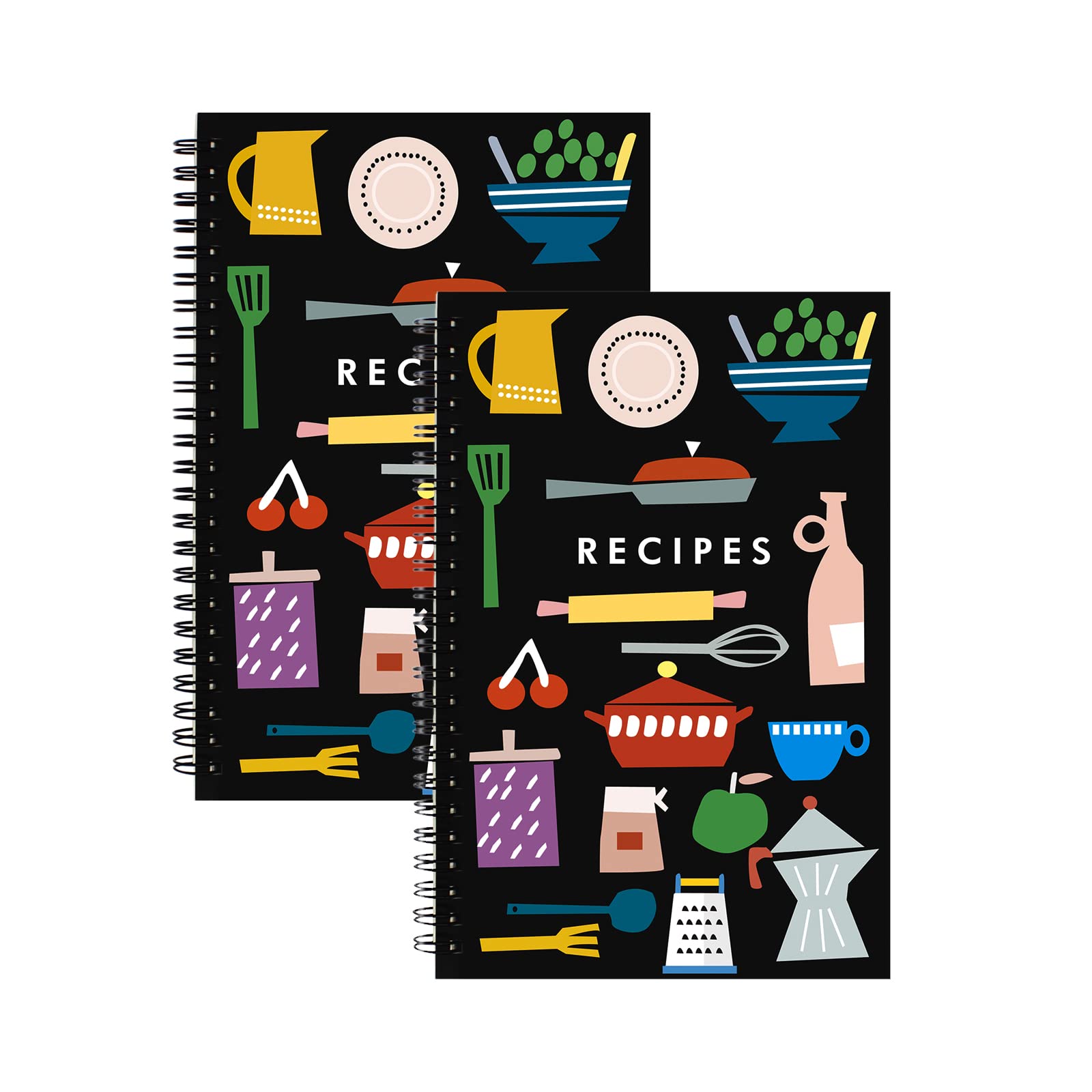 Bpfy 2 Pack 5.5'' X 8.5'' Recipe Book To Write In Your Own Recipes, Blank Recipe Notebook, Spiral Cookbook Recipe Journal Notebo