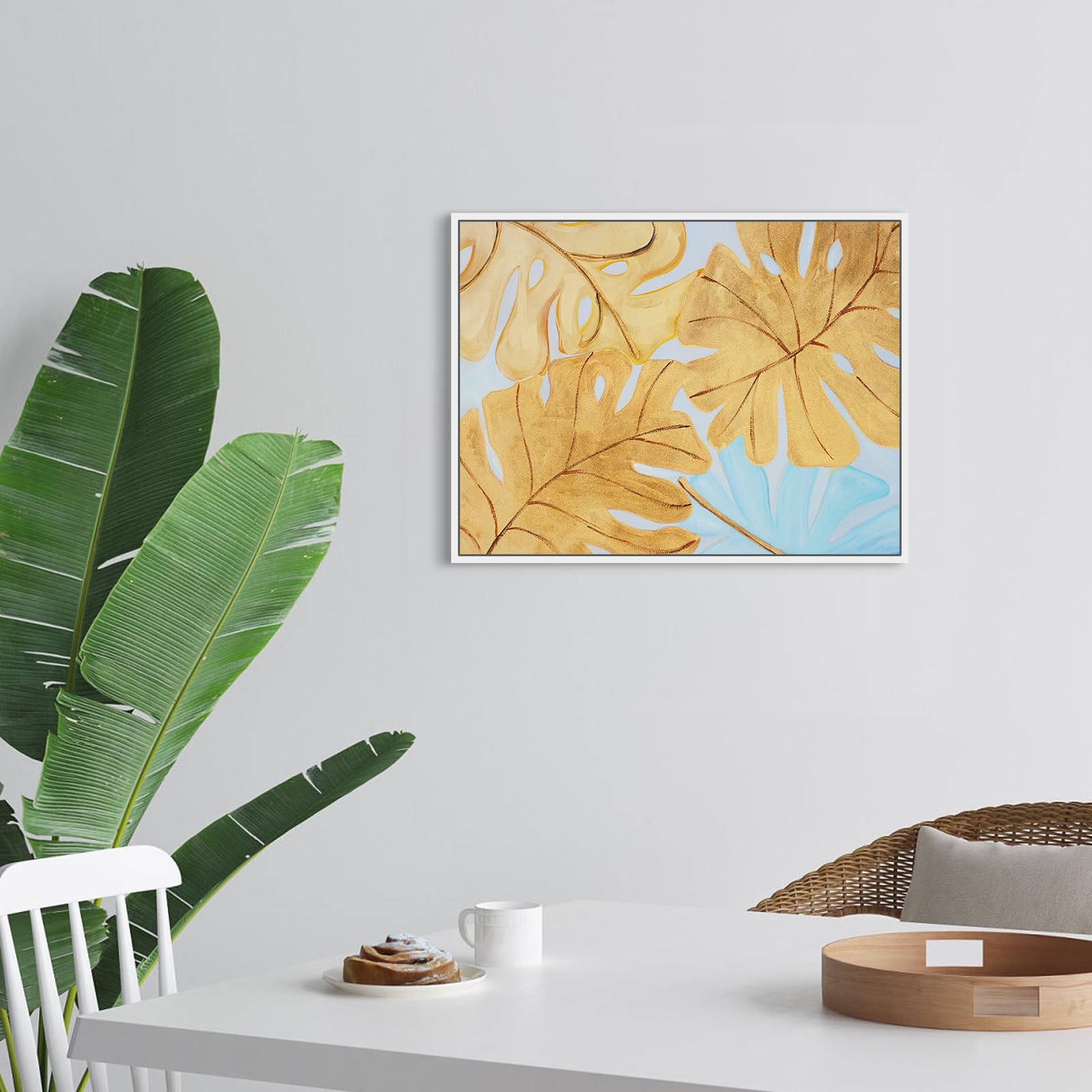 Folkor Floater Frame For 9X12 Canvas Paintings With 0.6-0.8    Deep, 2 Pack Canvas Floating Frame For Oil Paintings Art Prints A