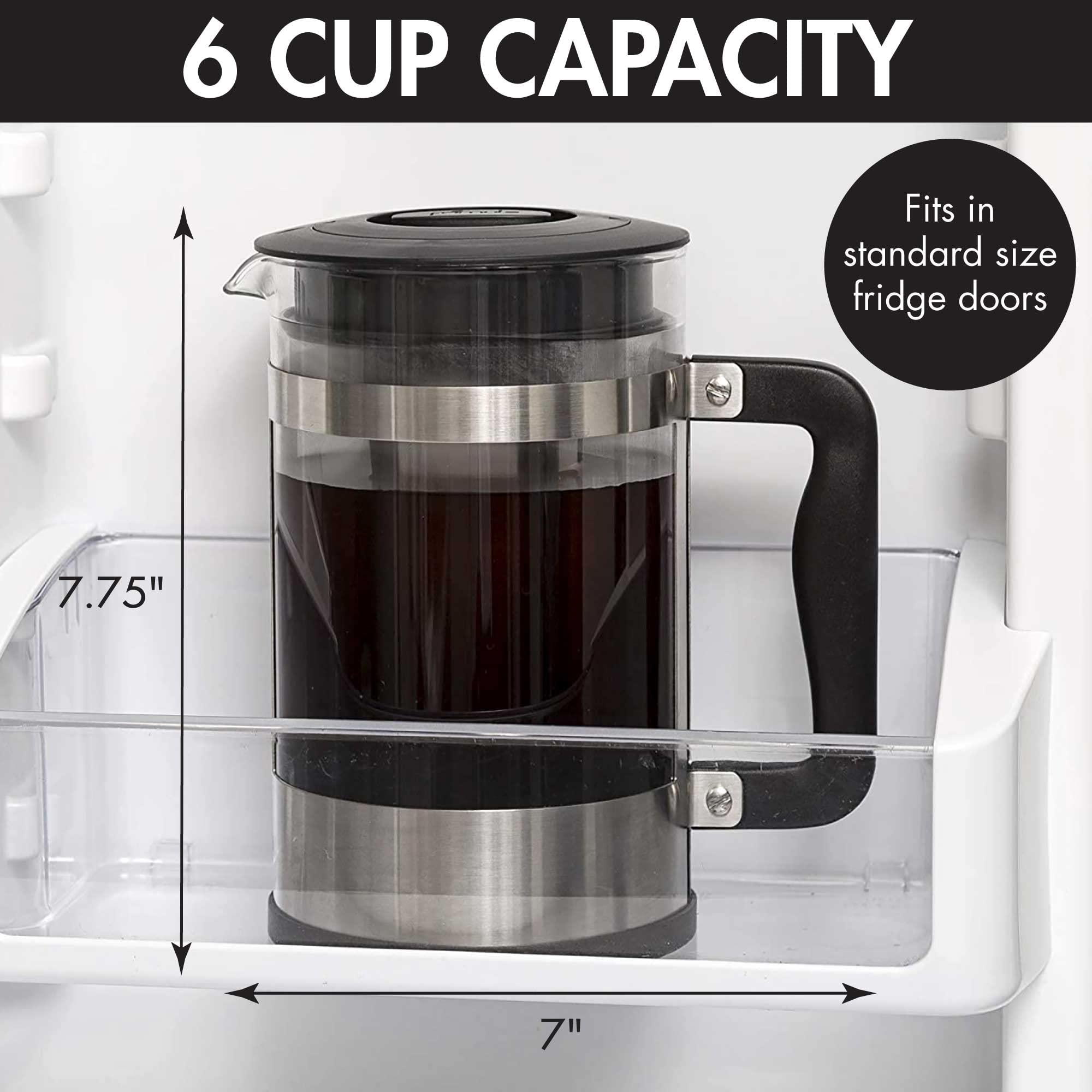 Primula 2-In-1 Coffee Maker, Make French Press Coffee And Cold Brew Coffee In One Coffee Maker, Comfort Grip Handle, Durable Gla