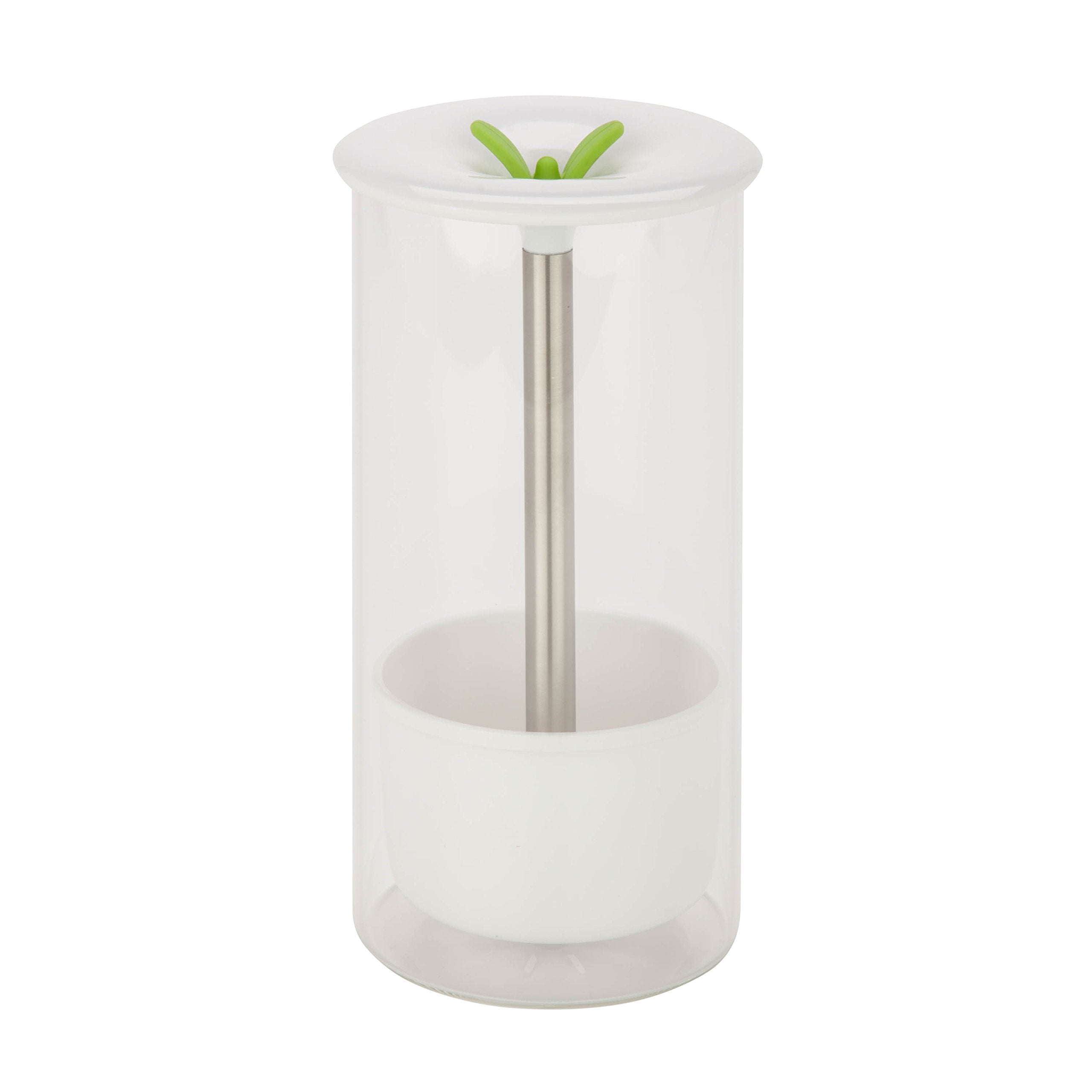 Honey-Can-Do Glass Herb Preserver, Clear/White, Medium