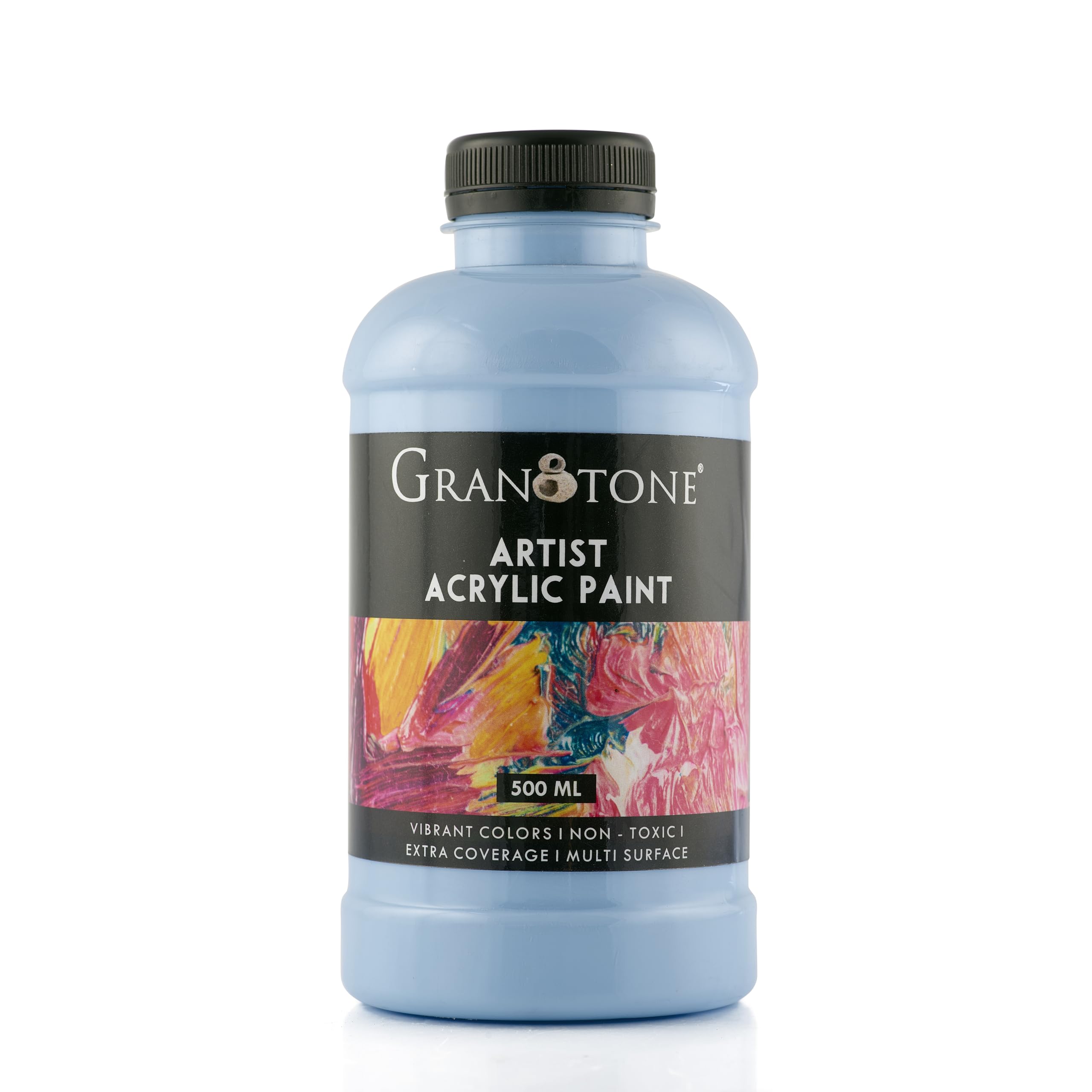 Granotone Acrylic Colour | 500 Ml (Sky Blue) | Rich Pigment, Non-Cracking Art & Diy Paint | Suitable For Canvas, Wood, Leather, 