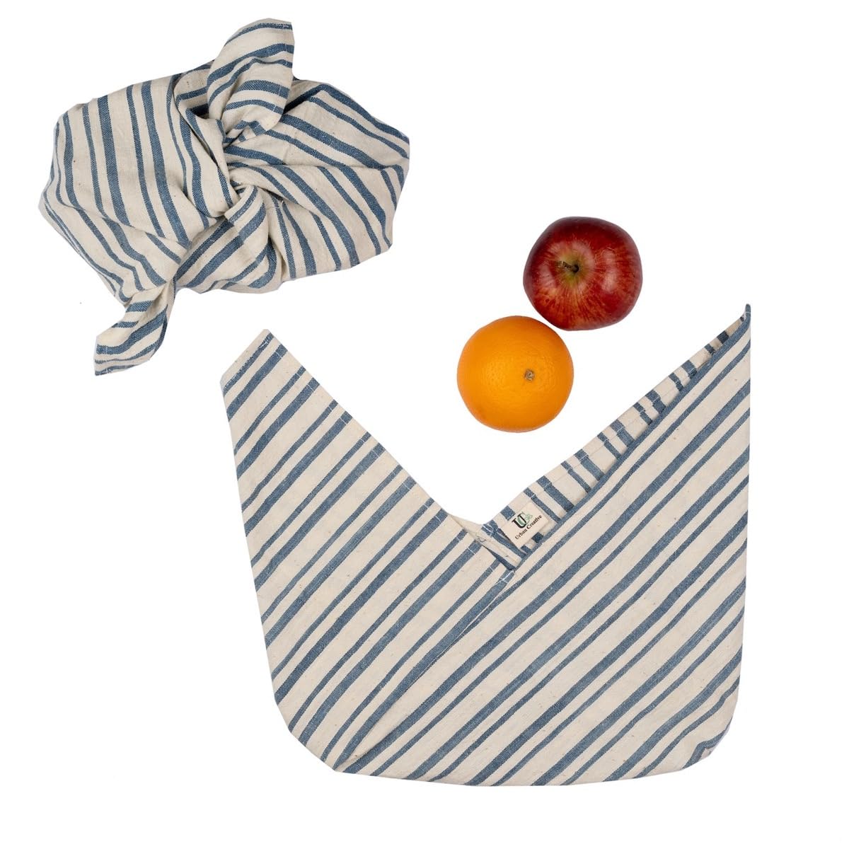 Uc Urban Creative Organic Cotton Bento Storage Bag  Set Of 2 | Medium (11 Wide) | For Vegetables, Fruits & Produce | Snack Bag 