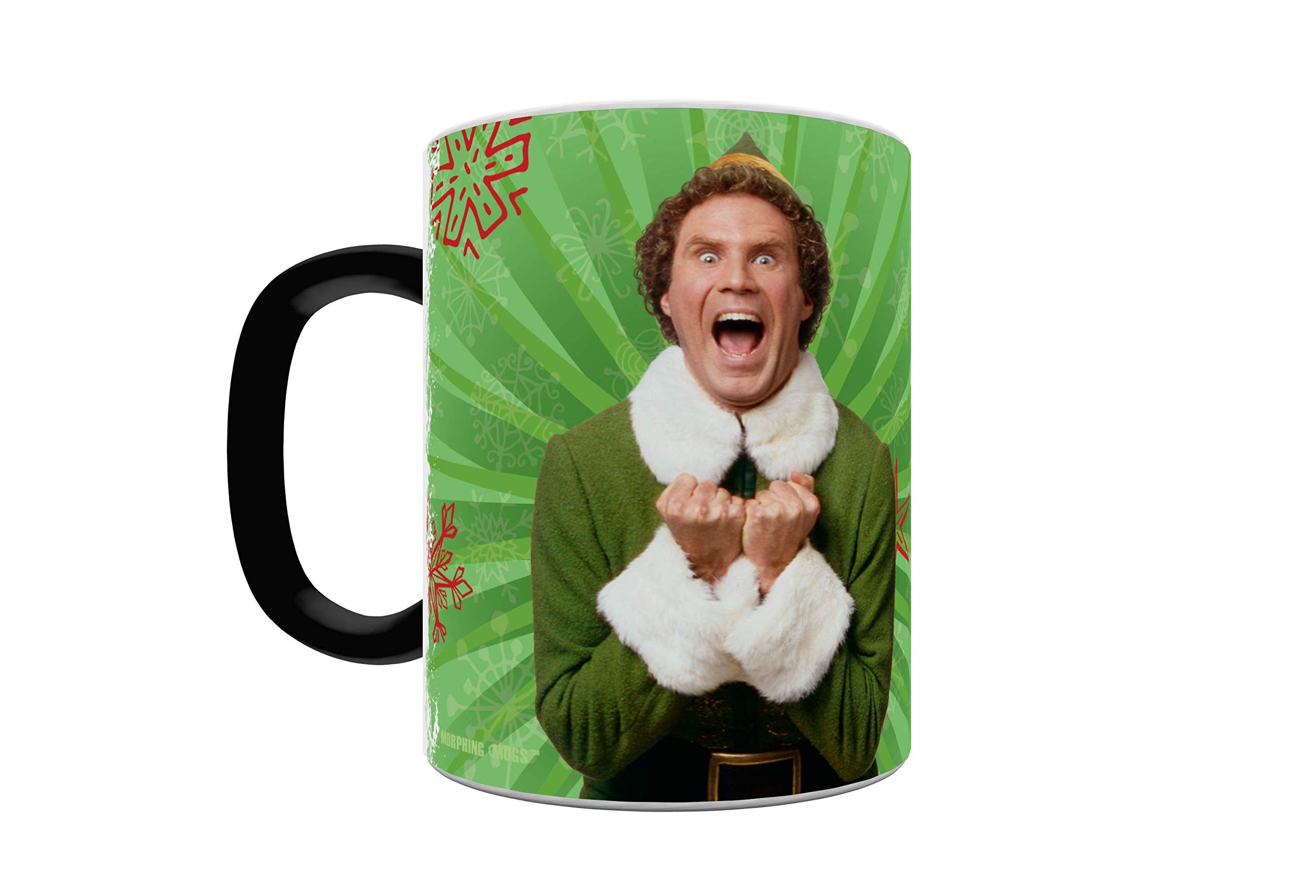 Morphing Mugs Elf - Worlds Best Cup of Coffee - One 11 oz Color Changing Heat Sensitive Ceramic Mug - Image Revealed When HOT Li