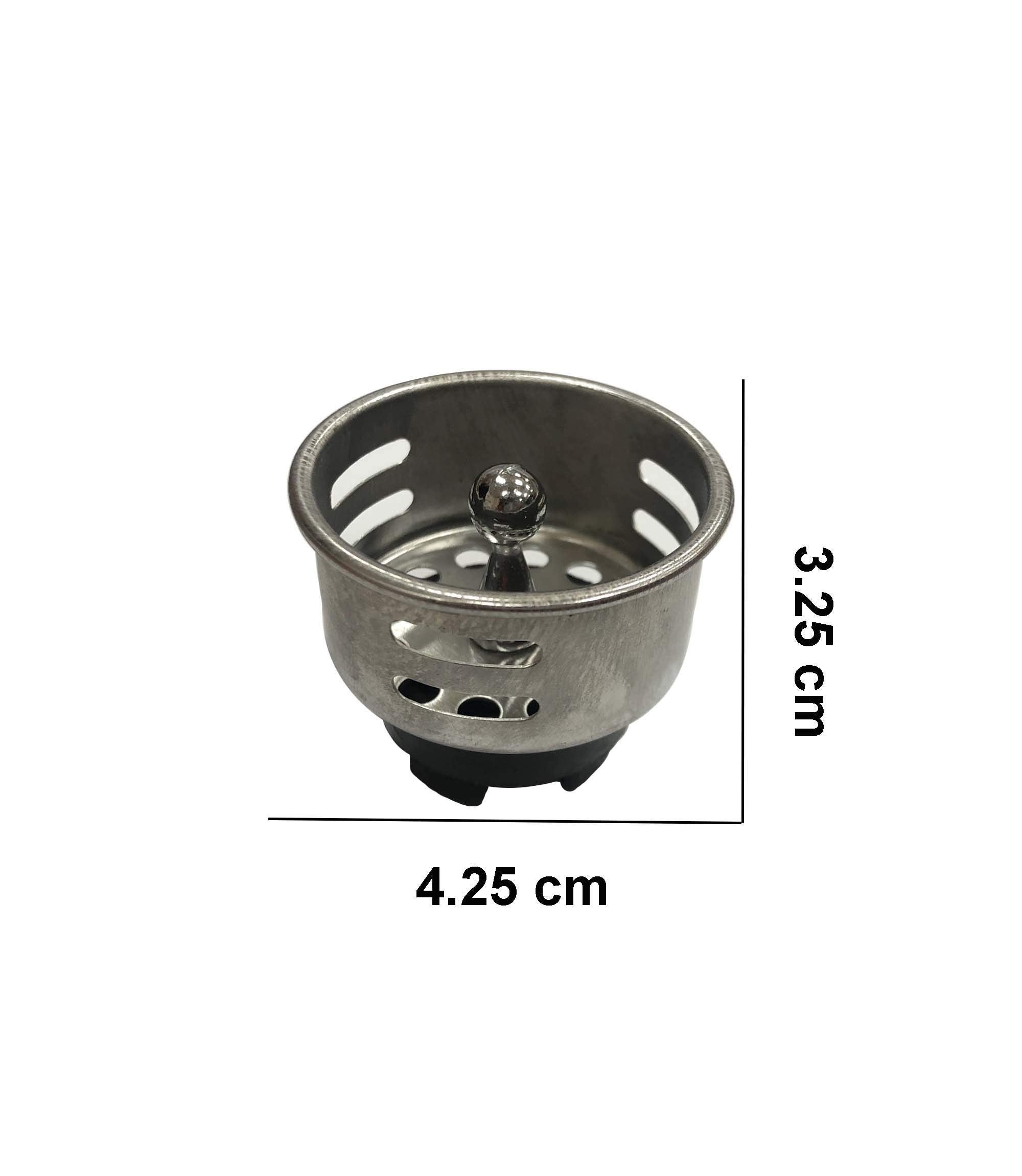 Varnahome Stainless Steel Junior Duo Strainer Replacement Basket/Stopper For Bar And Prep Sinks Drains 3 Pack
