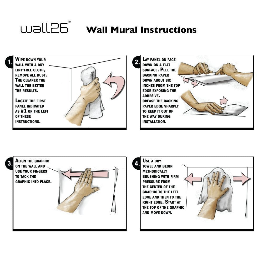 wall26 Removable Wall Sticker Wall Mural - Peaceful Lake View with a Chair on a Wooden Pier Creative Window View Wall Decor - 24 Inchx32 Inch