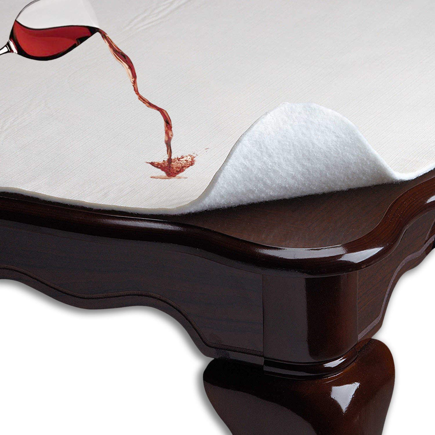 LAMINET Rectangular Vinyl Surface  Polyester  Deluxe Heavy Duty Cushioned Table Pad  52'' X 90''