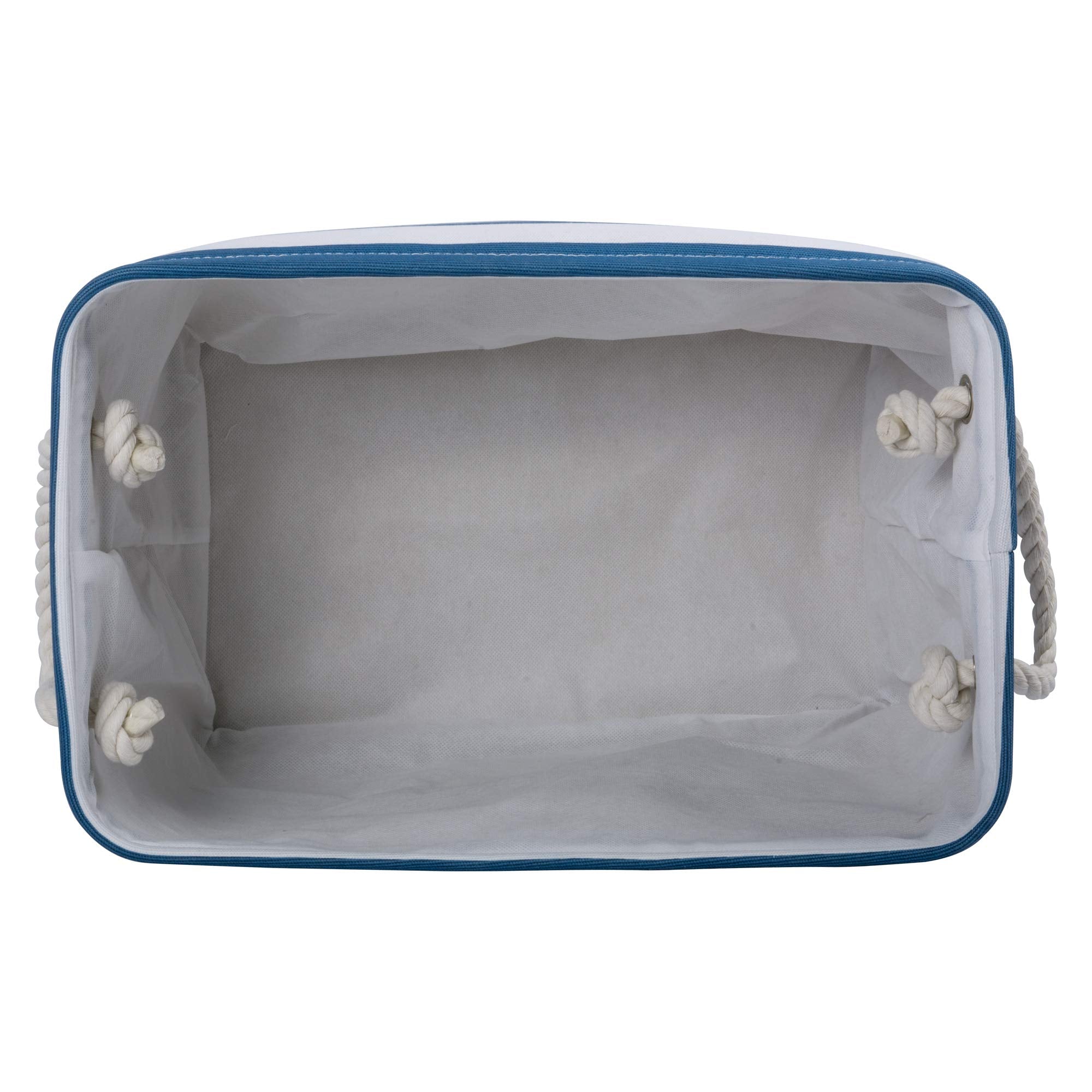 Bone Dry Pet Storage Collection Striped Paw Patch Bin  Large Rectangle  Navy