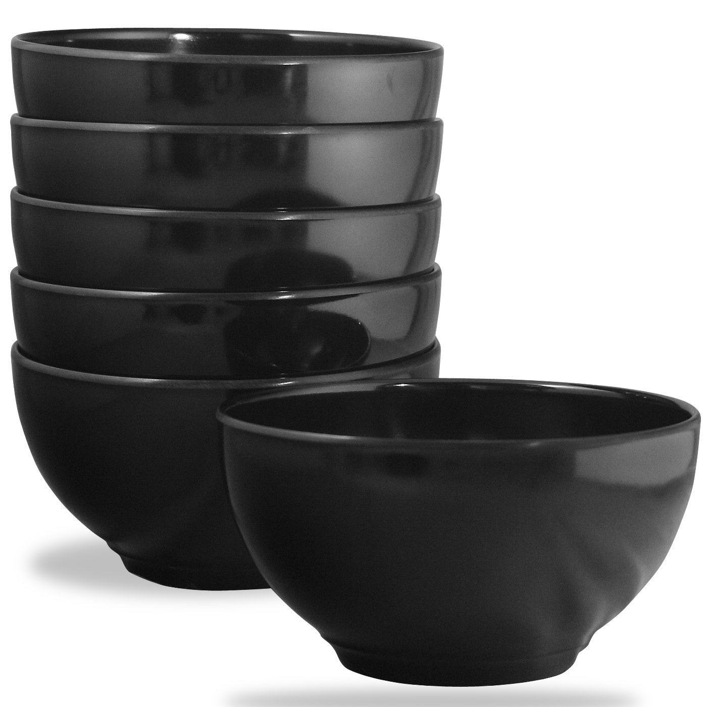 Calypso Basics By Reston Lloyd Melamine Bowl, Set Of 6, Black