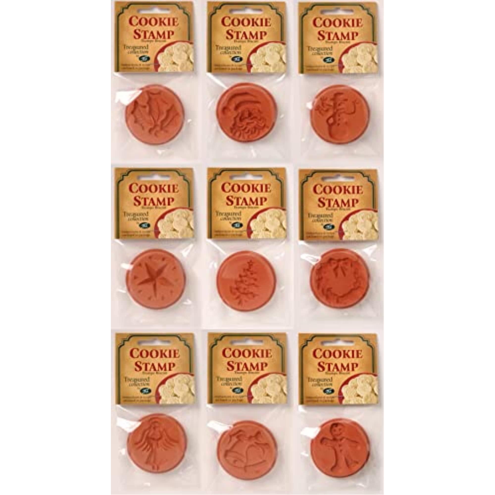 Jbk Pottery Christmas Cookie Stamps - Full Set Of 9 Designs