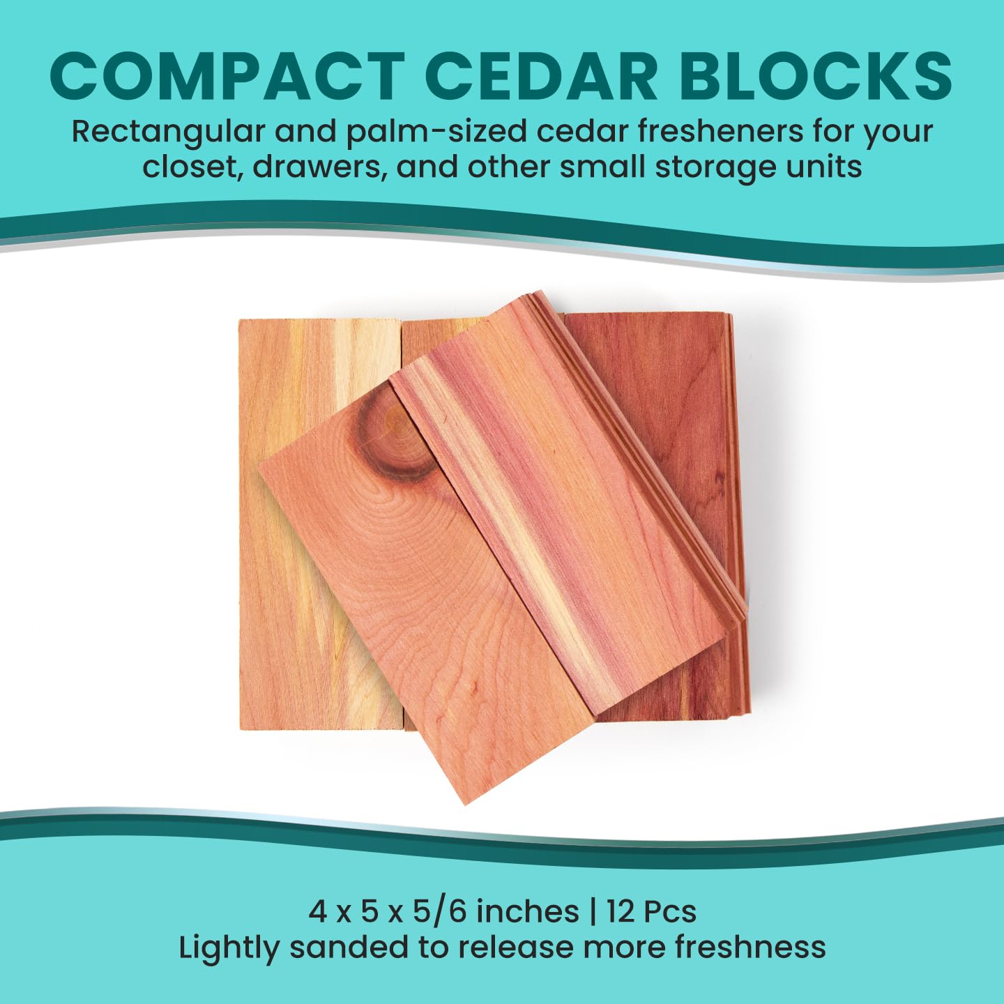 12 Cedar Blocks For Clothes Storage - Cedar Chips For Closets And Drawers - Cedar Balls For Clothes Storage - Cedar Planks - Ced
