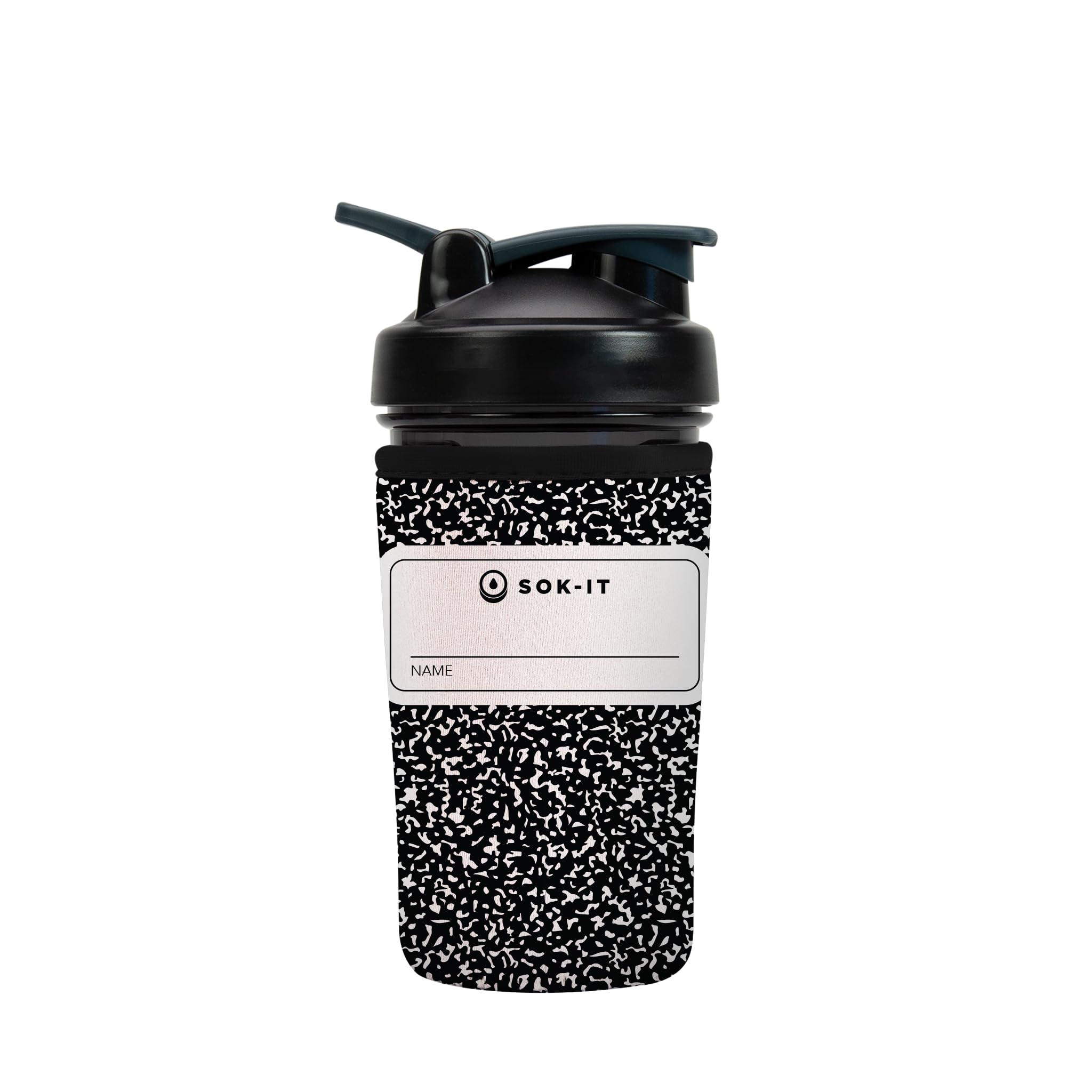 Sok It BotlSok Protein Blender Shaker Bottle Sleeve Insulated Neoprene Cover (Compose Yourself, Fits 24oz Blender)