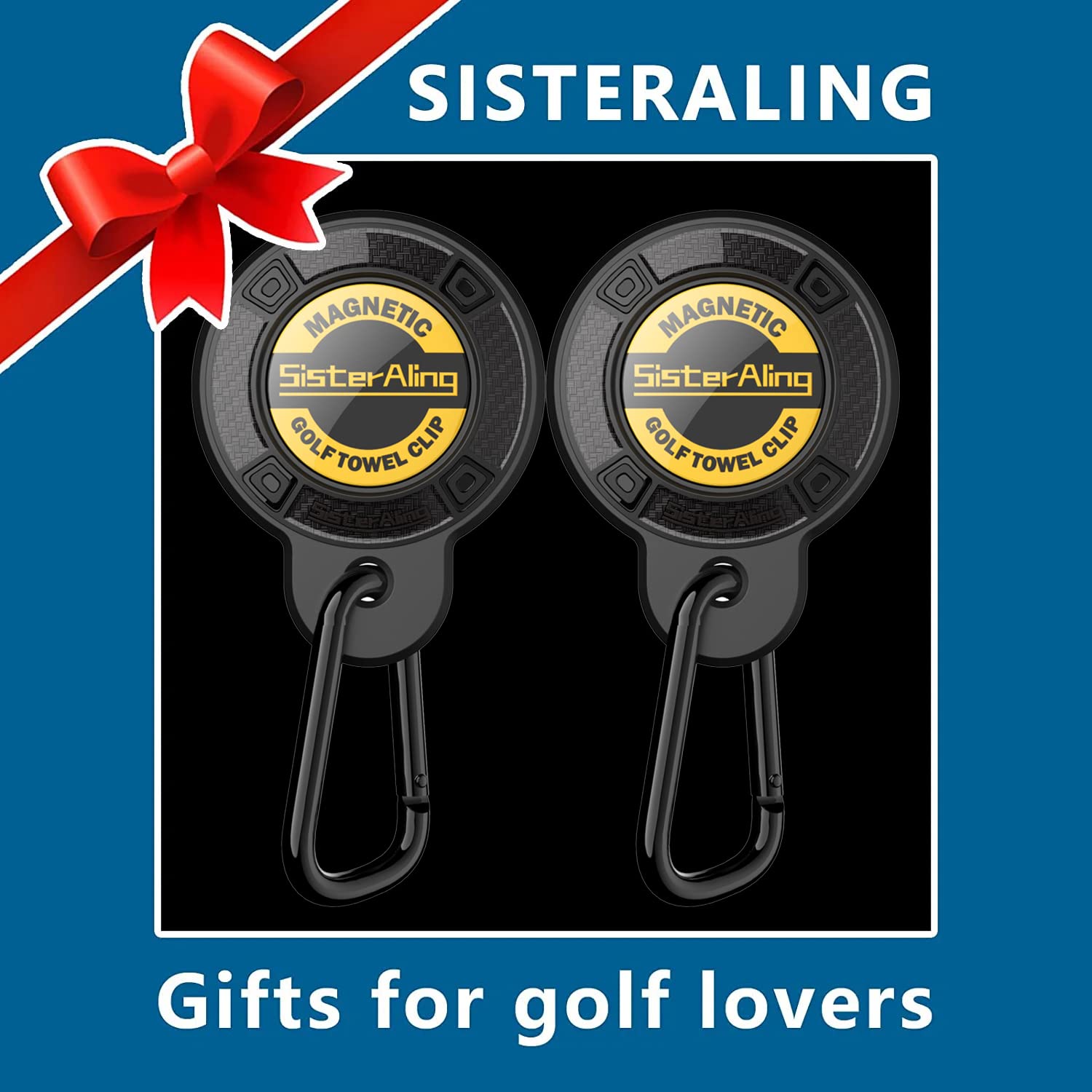 SisterAling Magnetic Clip for Golf Towel Removable Industrial Magnetic Accessories Design for Strong Hold to Golf Carts or Clubs