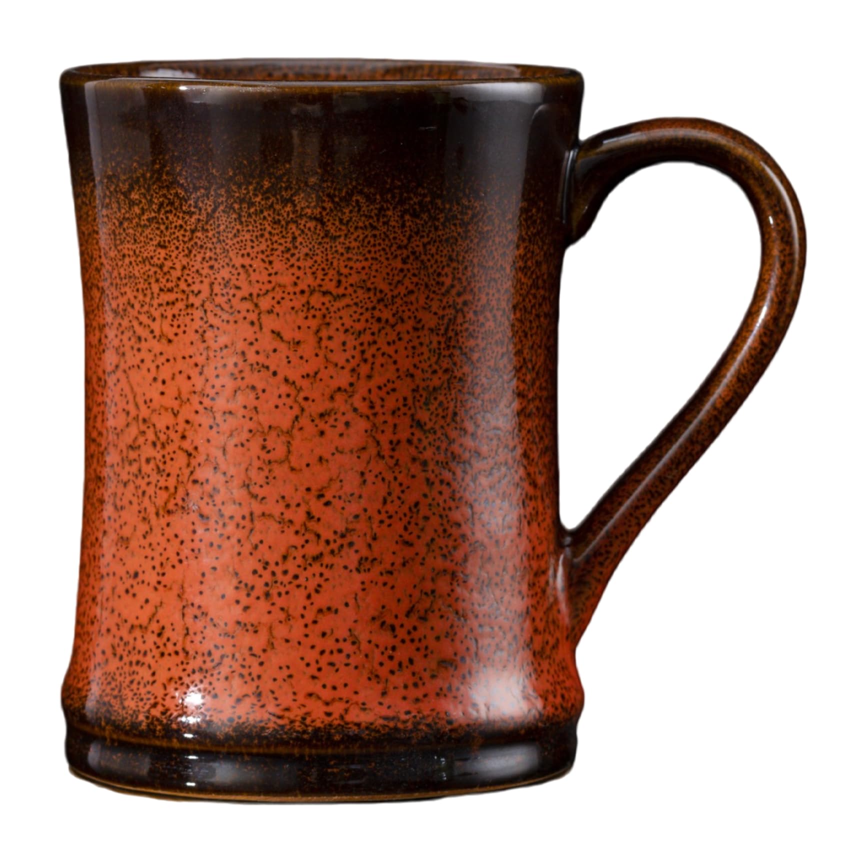 LGQ Ceramic Coffee Mug 18oz Large Tea Mug Reactive Glaze Colorful Stoneware Cup Microwave and Dishwasher Safe(1,Brown)