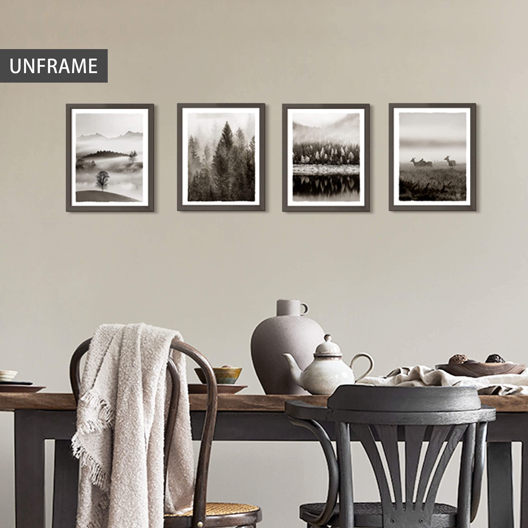 Beach Pictures Coastal Wall Art Set: Unframed Seascape Prints Seabird Bird Artwork For Bedroom Living Room Wall Decor 4 Pieces