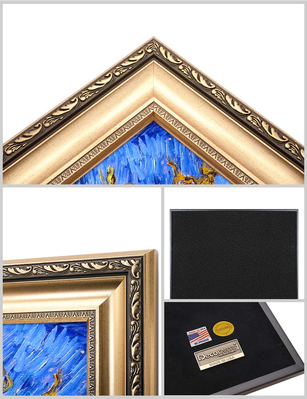 Decorarts - The Mulberry Tree - Vincent Van Gogh. Giclee Print On Canvas With Matching Golden-Relief Framed Wall Art. Picture Si