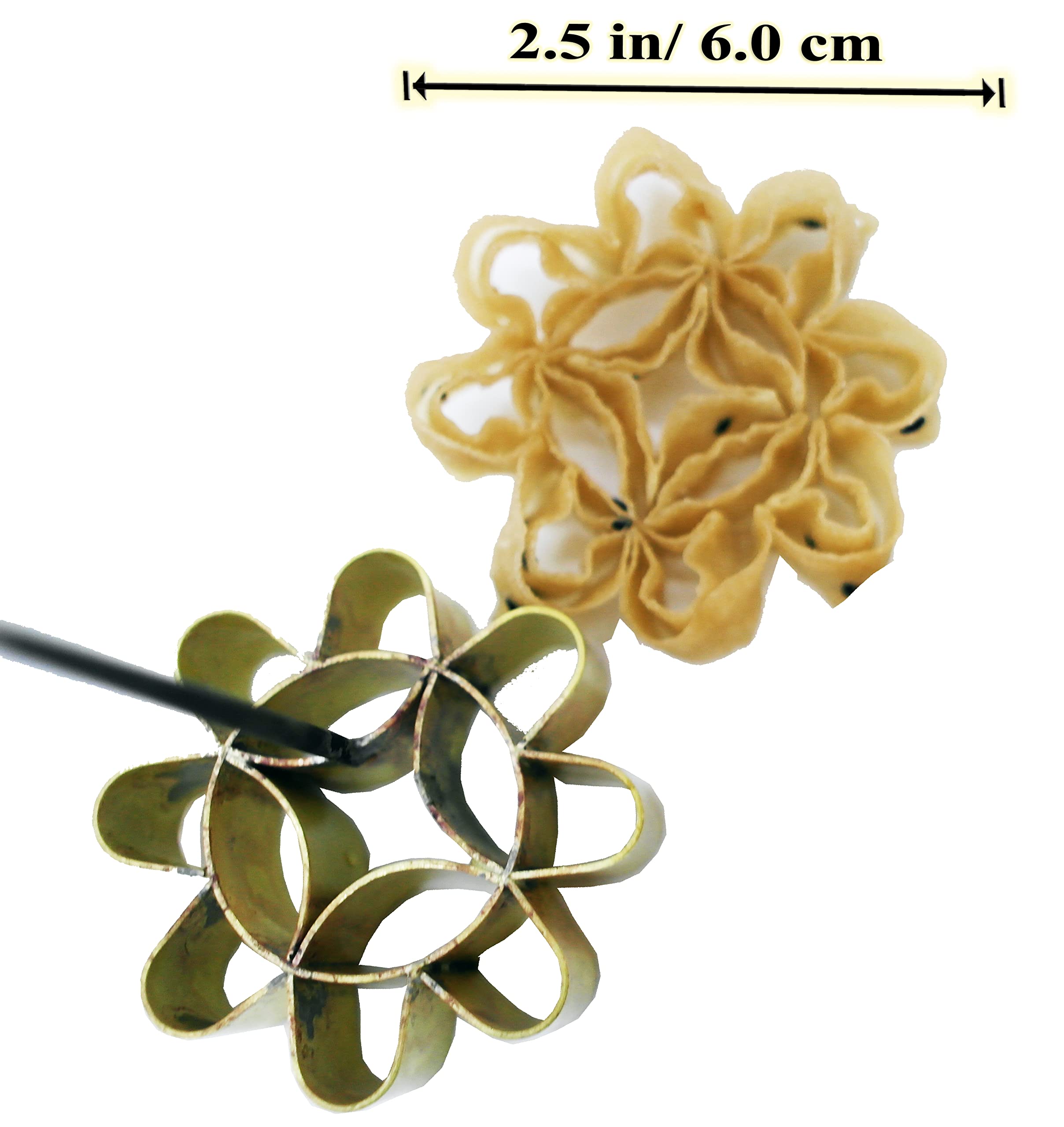 Dok Jok Cookie Bouquet Sunflower 2.5 Inch Diameter Crispy Biscuit Mould Brass Blossom Lotus Flowers Shaped Mold Maker Thailand D