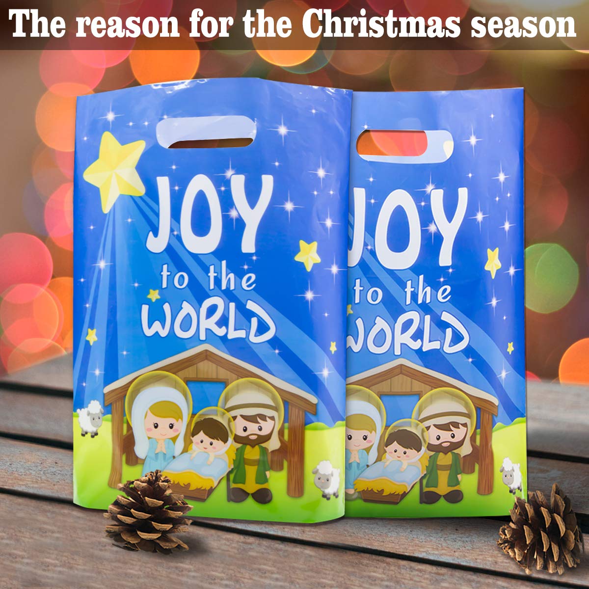 ceiba tree Nativity Goodie Bags Treat Goody Bags for Vacation Bible School Xmas Nativity Party Supply 25Pcs