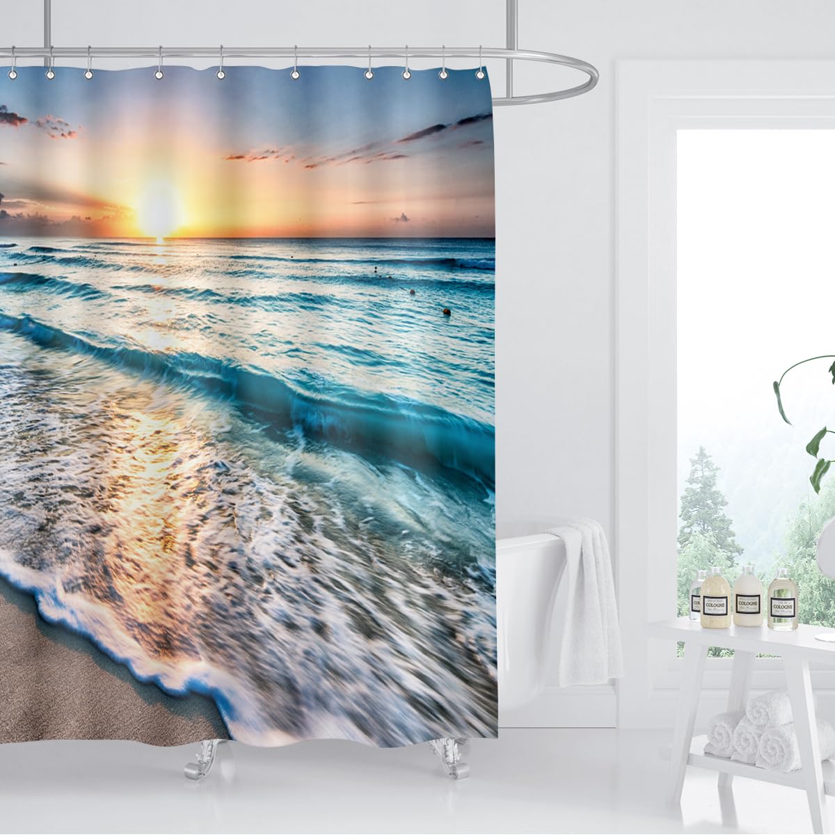 Zxmbf Spaceship Interior Shower Curtain Planet Earth Galaxy Futuristic Science Spacecraft Cabin For Kids Boy Black Home Bathroom