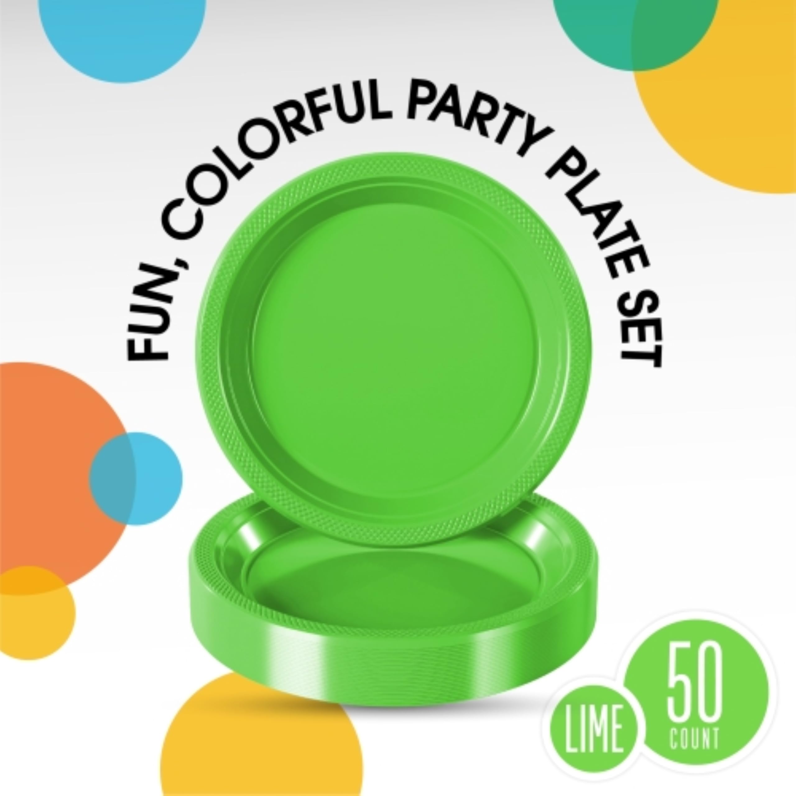 Exquisite Lime Green Plastic Plates For Party 9 Lime Green Disposable Plates For Party Supplies 50 Pcs Disposable Dinner Plate